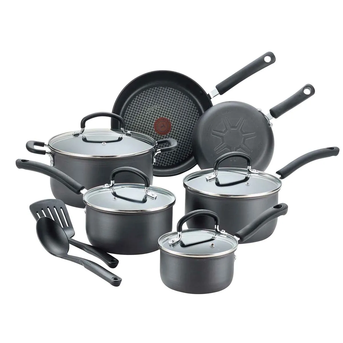 T-FAL - Juego de ollas Tefal: Ultimate Aluminio 12 piezas