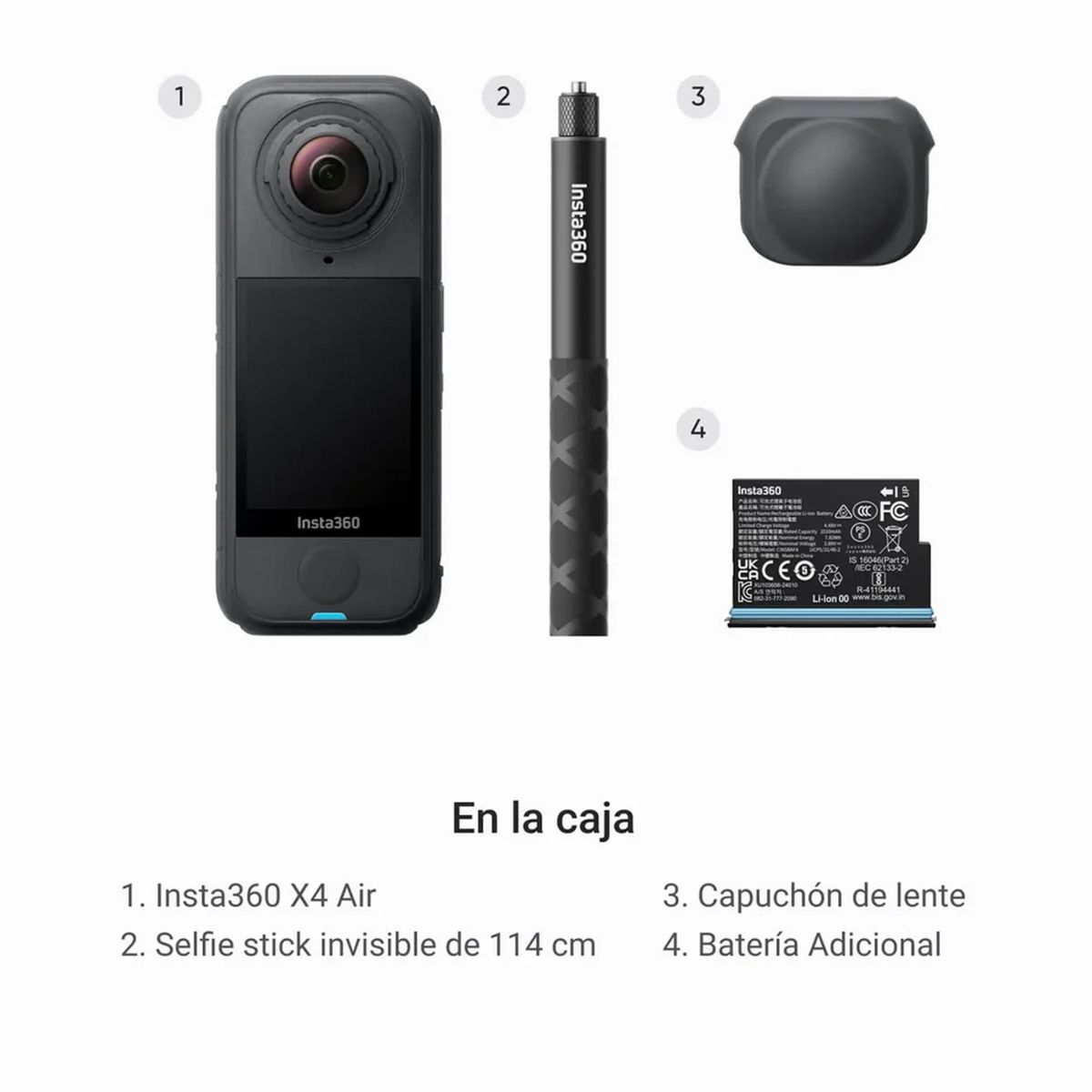 INSTA360 - Cámara deportiva Insta360 X4 Air Combo