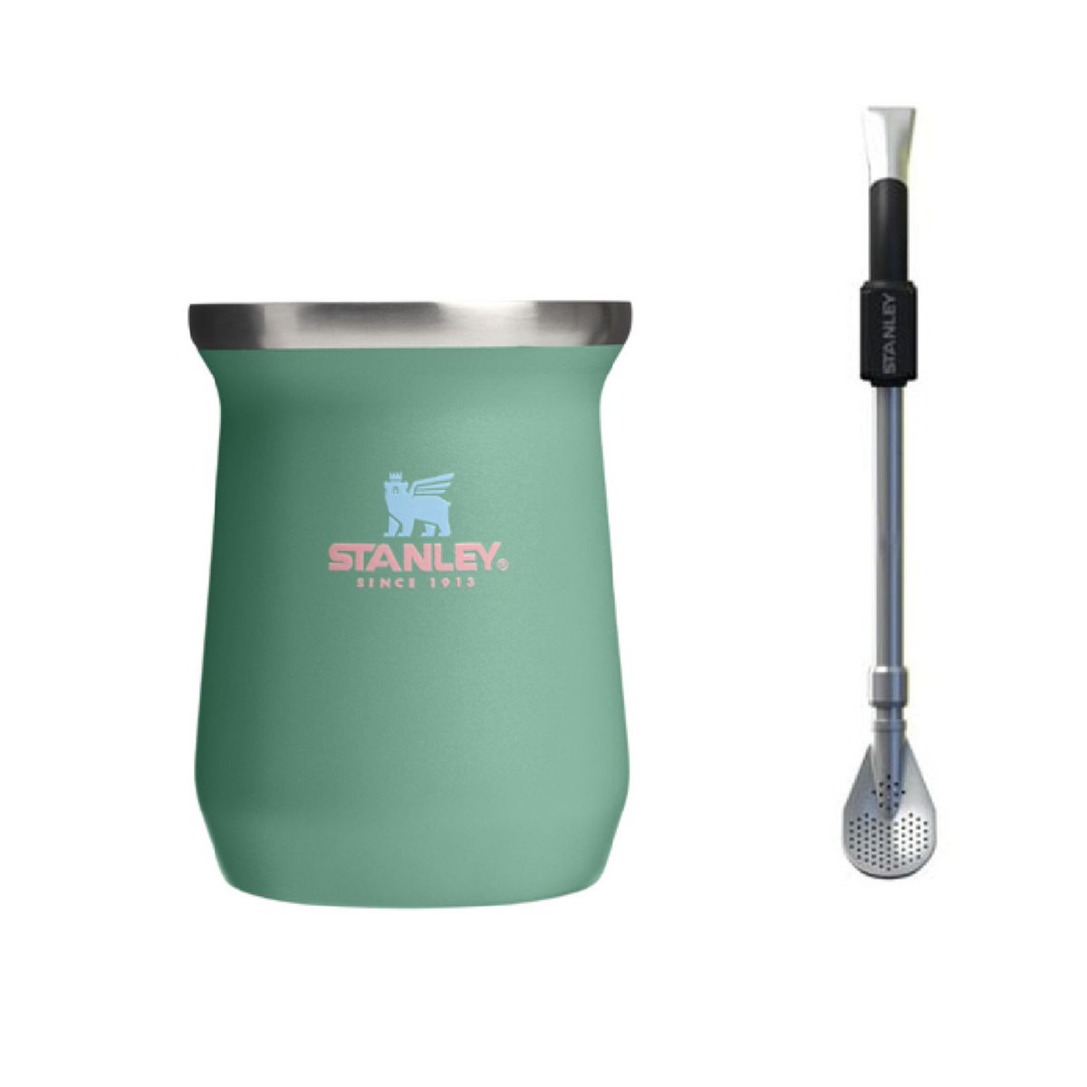 STANLEY - Termo Stanley Antonela: 236 ml Mate Classic + Bombilla Acero inoxidable