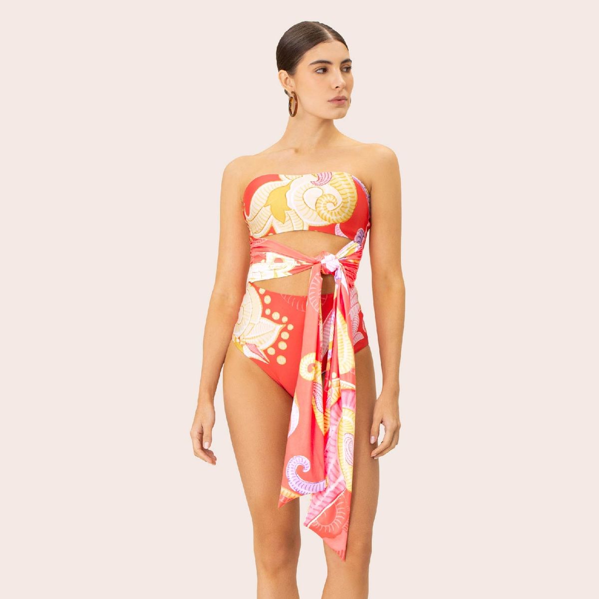 ONDA DE MAR - Vestido de baño Trikini Onna con Estampado Onda de Mar
