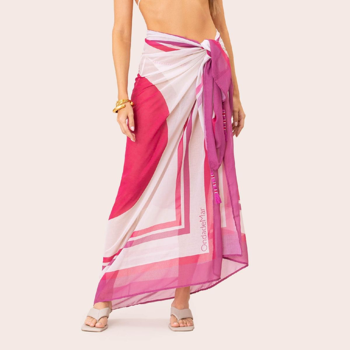 ONDA DE MAR - Salida de baño Pareo Ada con Estampado Onda de Mar