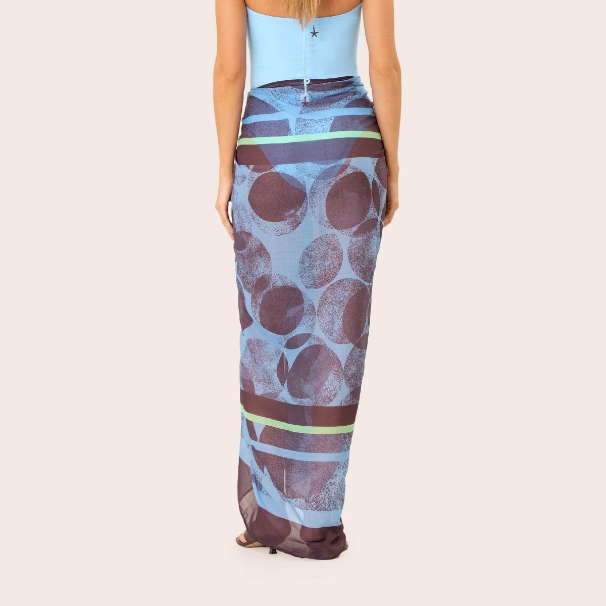 ONDA DE MAR - Salida de baño Pareo Ada con Estampado Onda de Mar