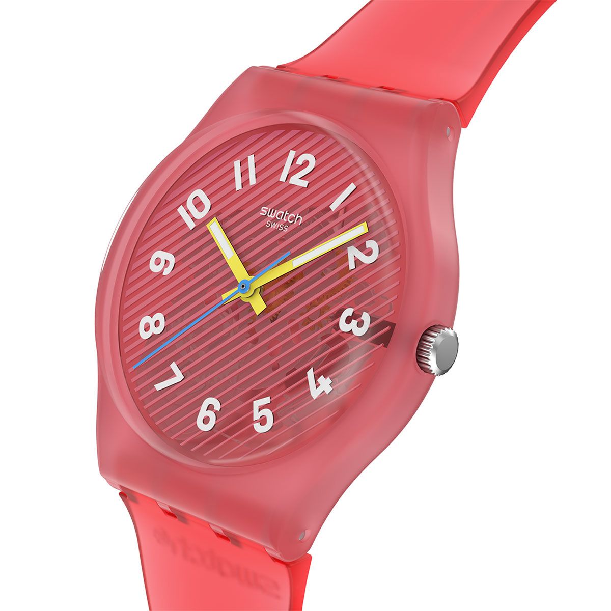 SWATCH - Reloj Swatch Unisex Wavelengths Of Coral. Relojes Silicona Rojo SO28P114