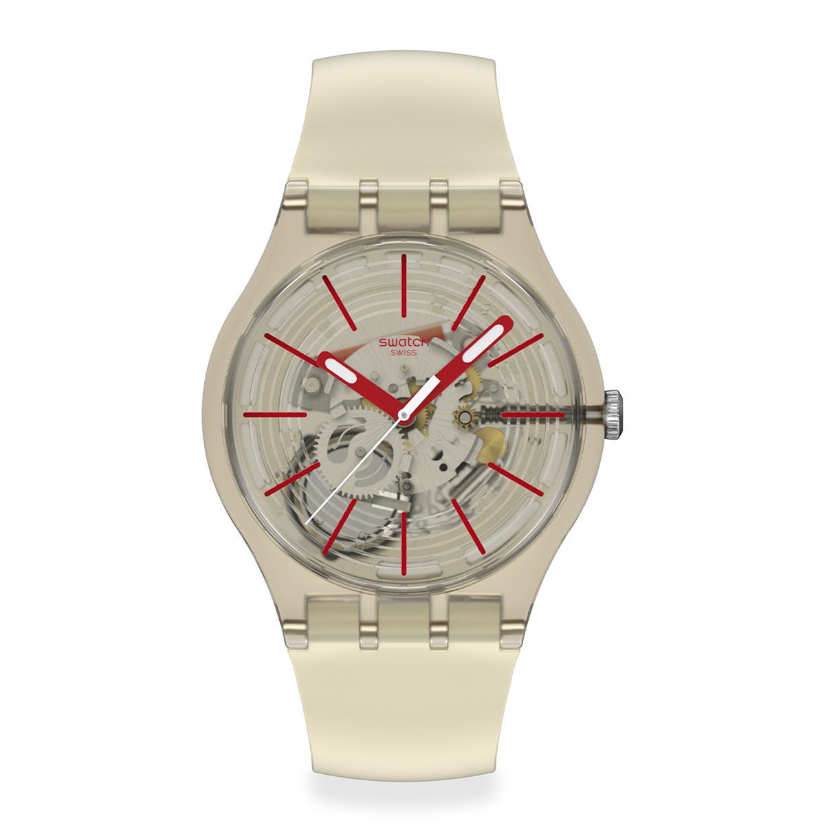 SWATCH - Reloj Swatch Unisex Revealed In The Sand. Relojes Polímero Transparente SO29K119