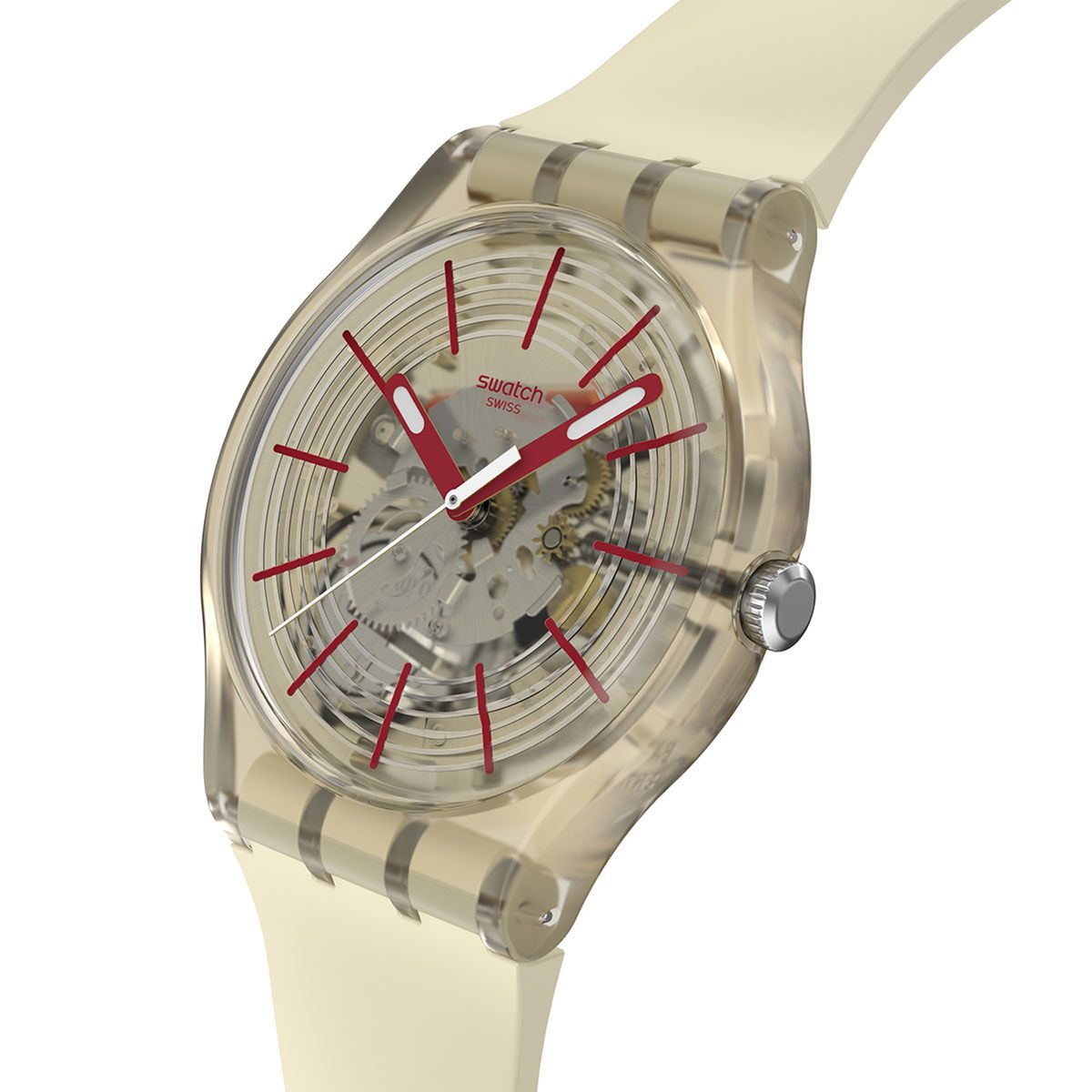 SWATCH - Reloj Swatch Unisex Revealed In The Sand. Relojes Polímero Transparente SO29K119