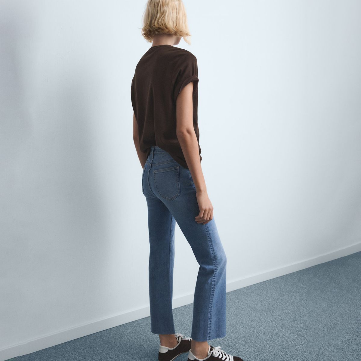 MANGO - Jean Flare Mujer Tiro medio Mango