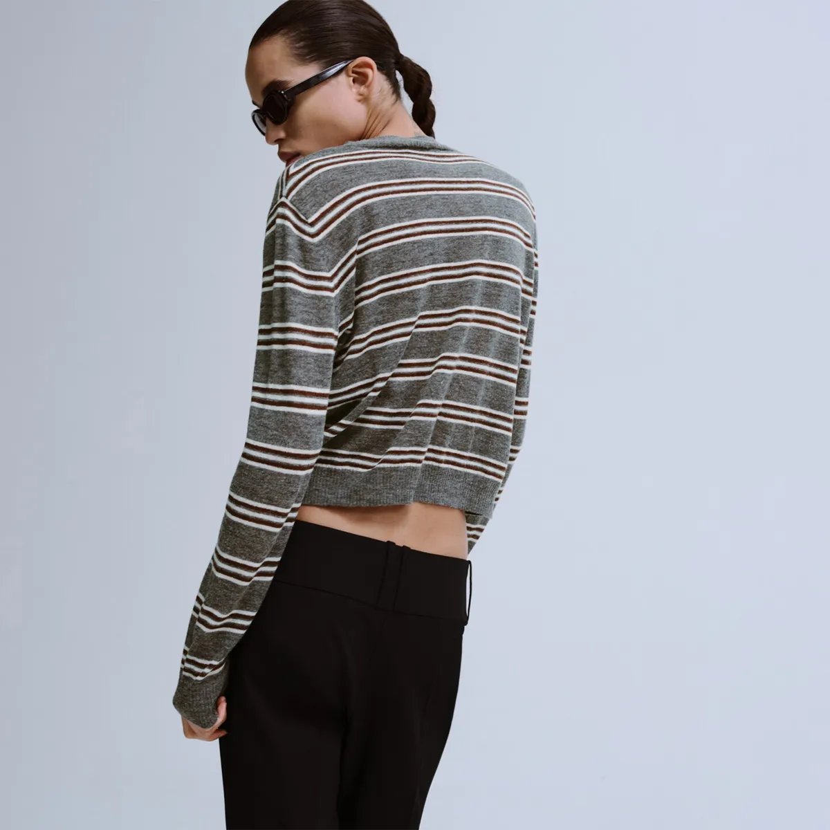 MANGO - Saco Mujer de Rayas Mango 