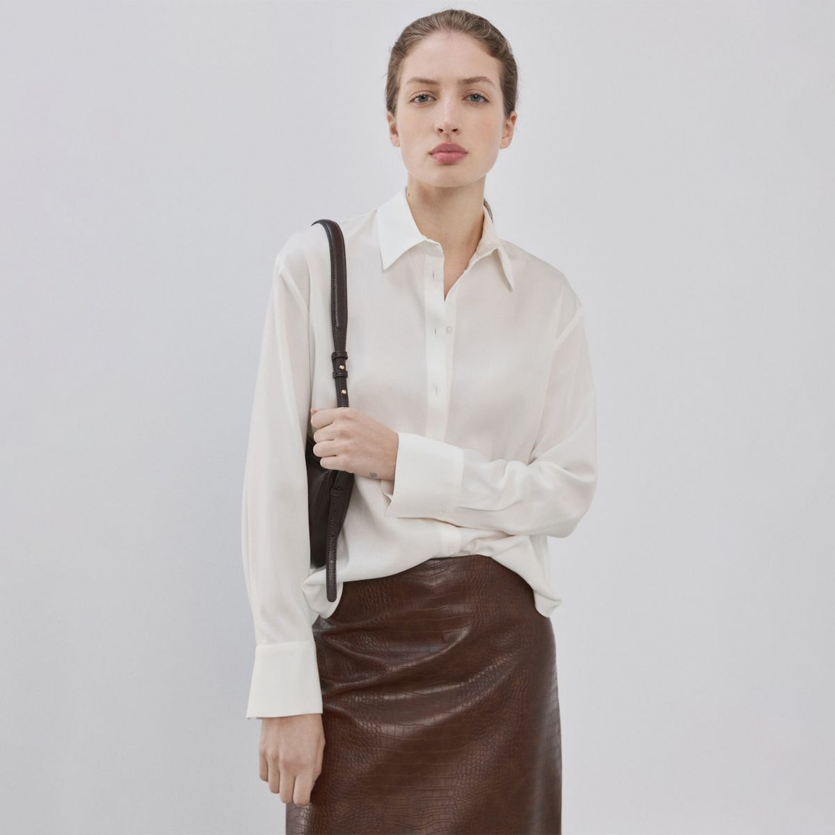 MANGO - Camisa Mujer Manga larga Mango