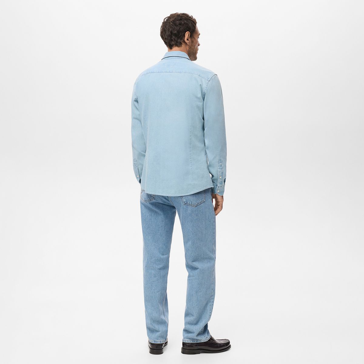 MANGO - Camisa Hombre Manga larga Slim fit de Algodón Mango