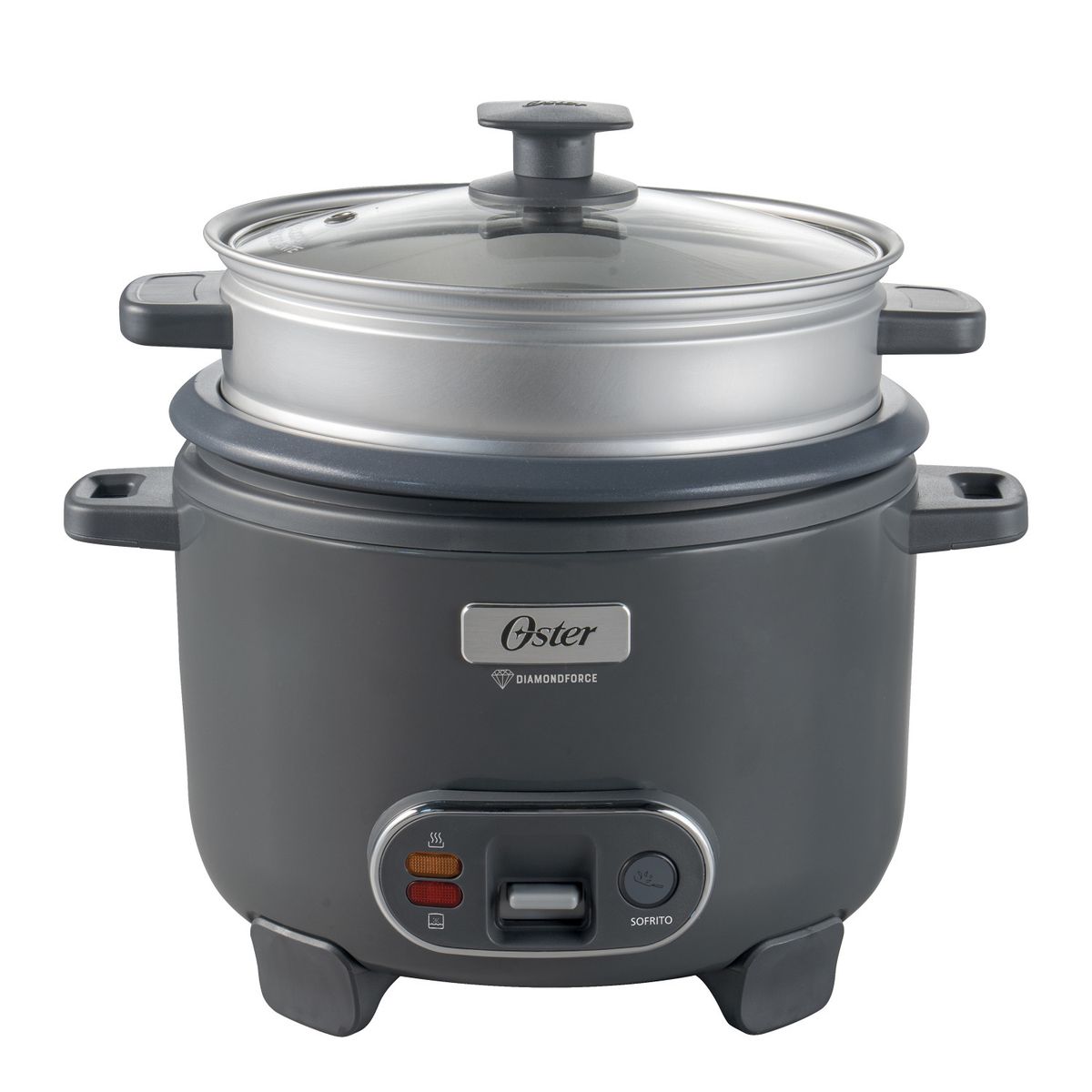 LG - Olla arrocera Oster  3 en 1, de 10 Tazas de Capacidad, con Función de Sofrito, Vaporera, Recubrimiento Antiadherente DiamondForce 1,8 lts