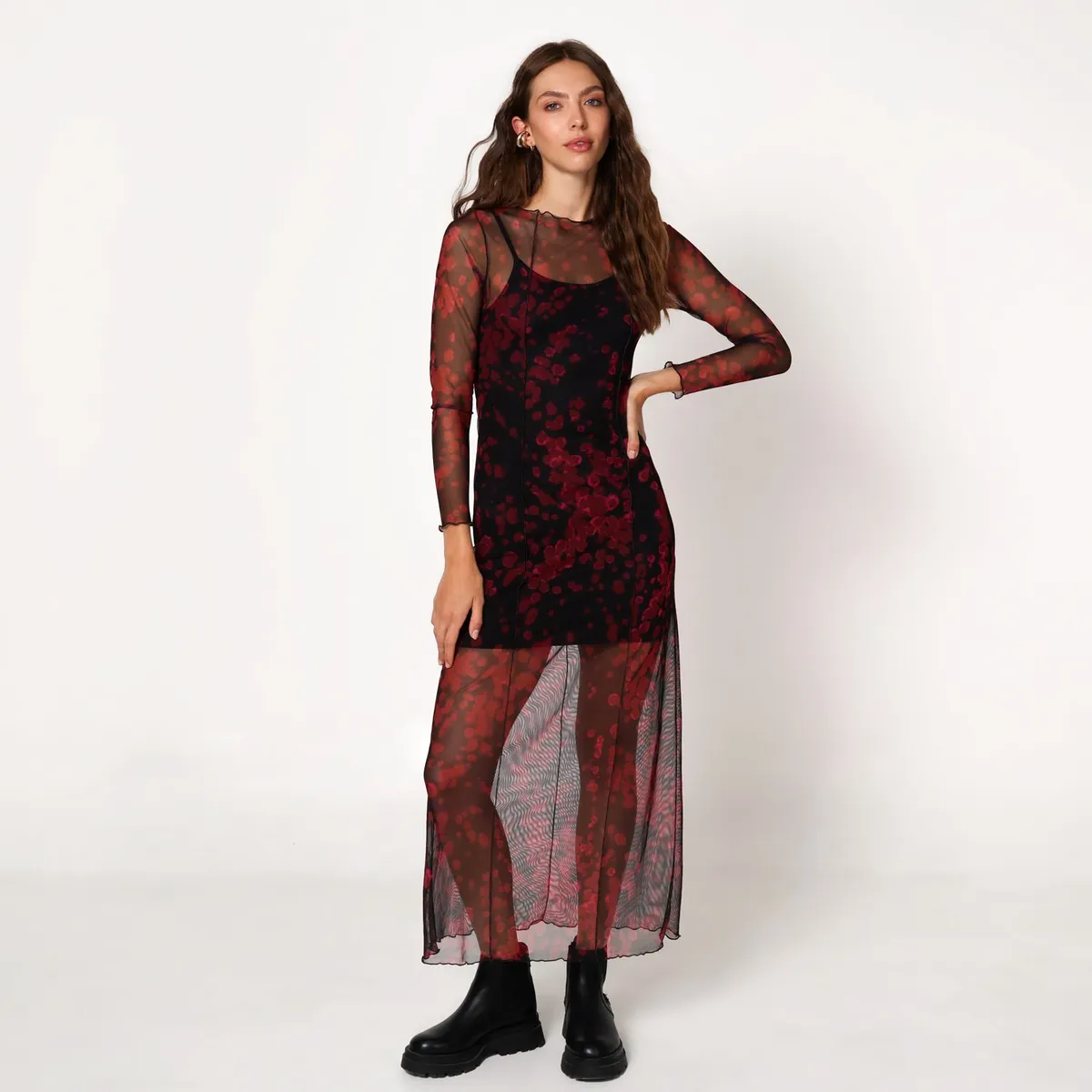 ARIA VEGA X FALABELLA - Vestido Mujer Medio Casual Con transparencia Aria Vega X Falabella  