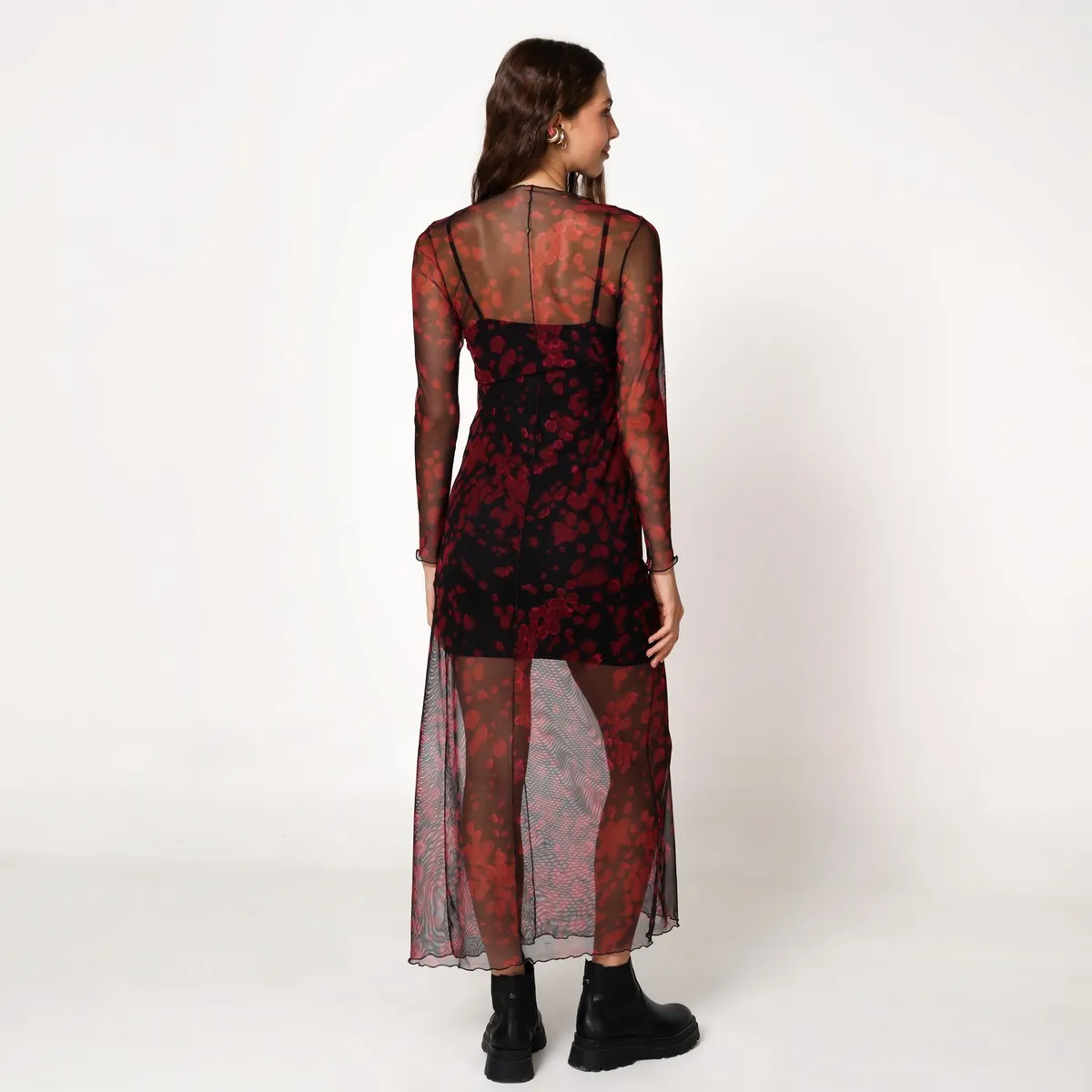 ARIA VEGA X FALABELLA - Vestido Mujer Medio Casual Con transparencia Aria Vega X Falabella  