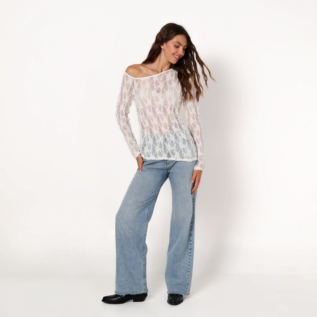 ARIA VEGA X FALABELLA - Blusa Mujer Con transparecia Manga larga Aria Vega X Falabella  