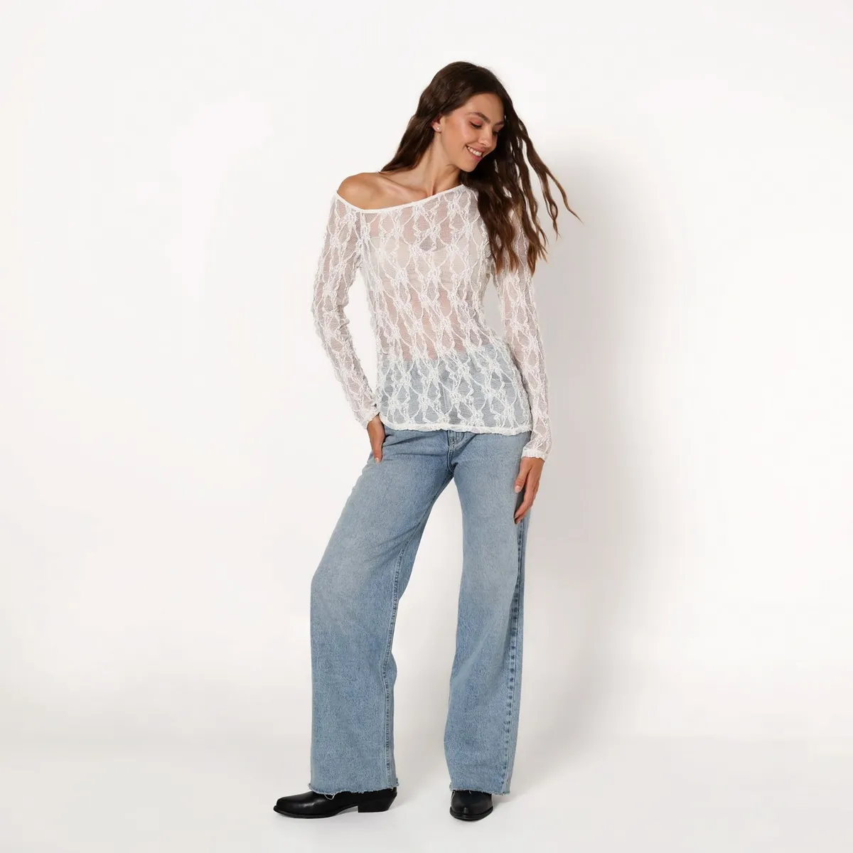 ARIA VEGA X FALABELLA - Blusa Mujer Con transparecia Manga larga Aria Vega X Falabella  