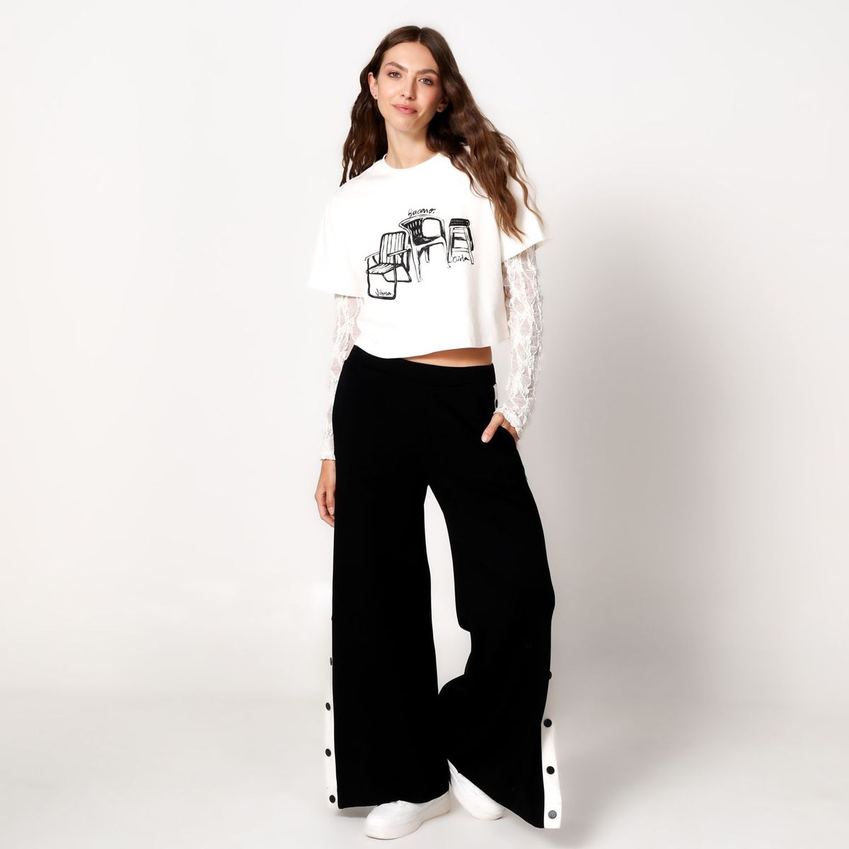 ARIA VEGA X FALABELLA - Pantalón Oversize Mujer Tiro medio Aria Vega X Falabella  