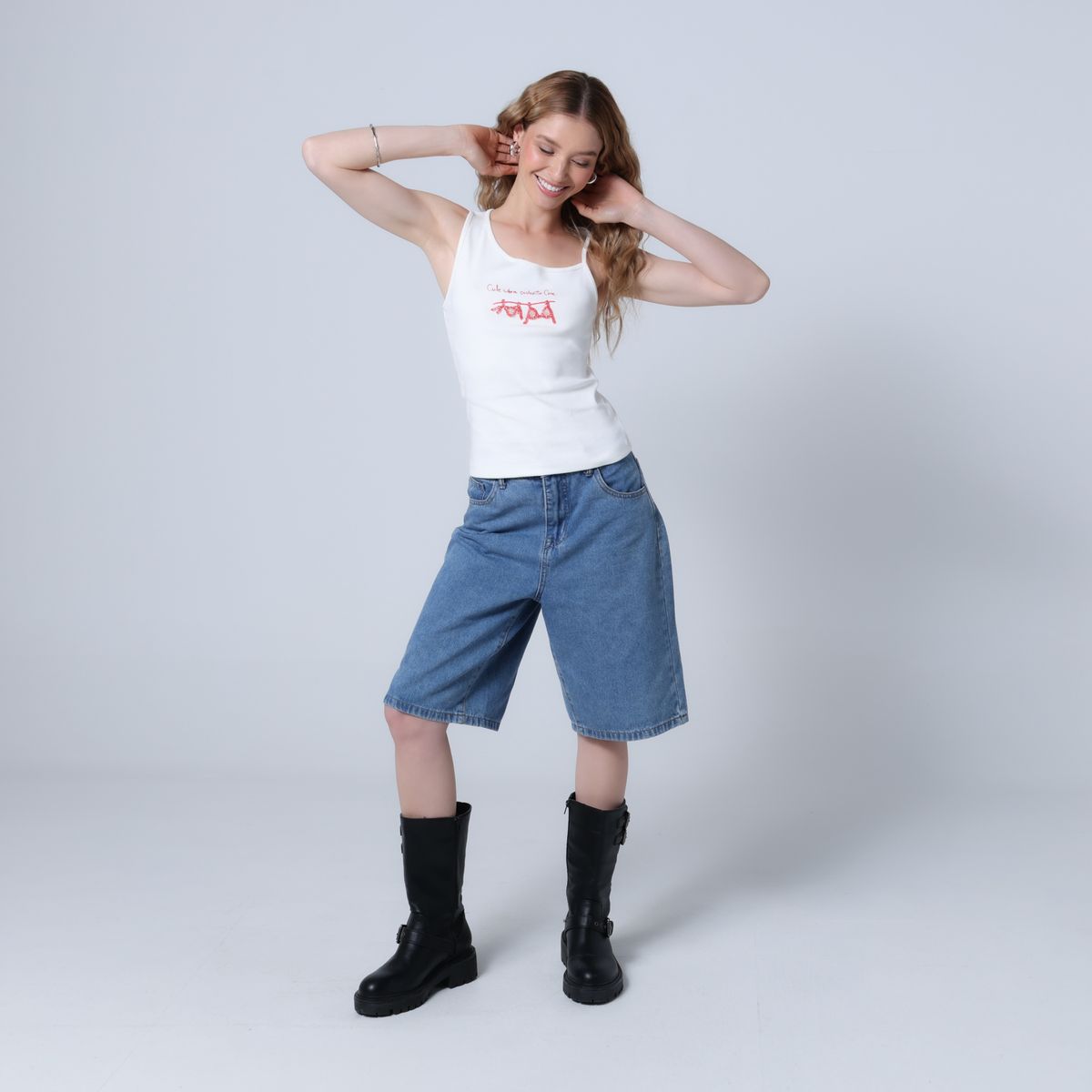 SYBILLA - Top Mujer con Bordado Manga corta de Algodón Sybilla