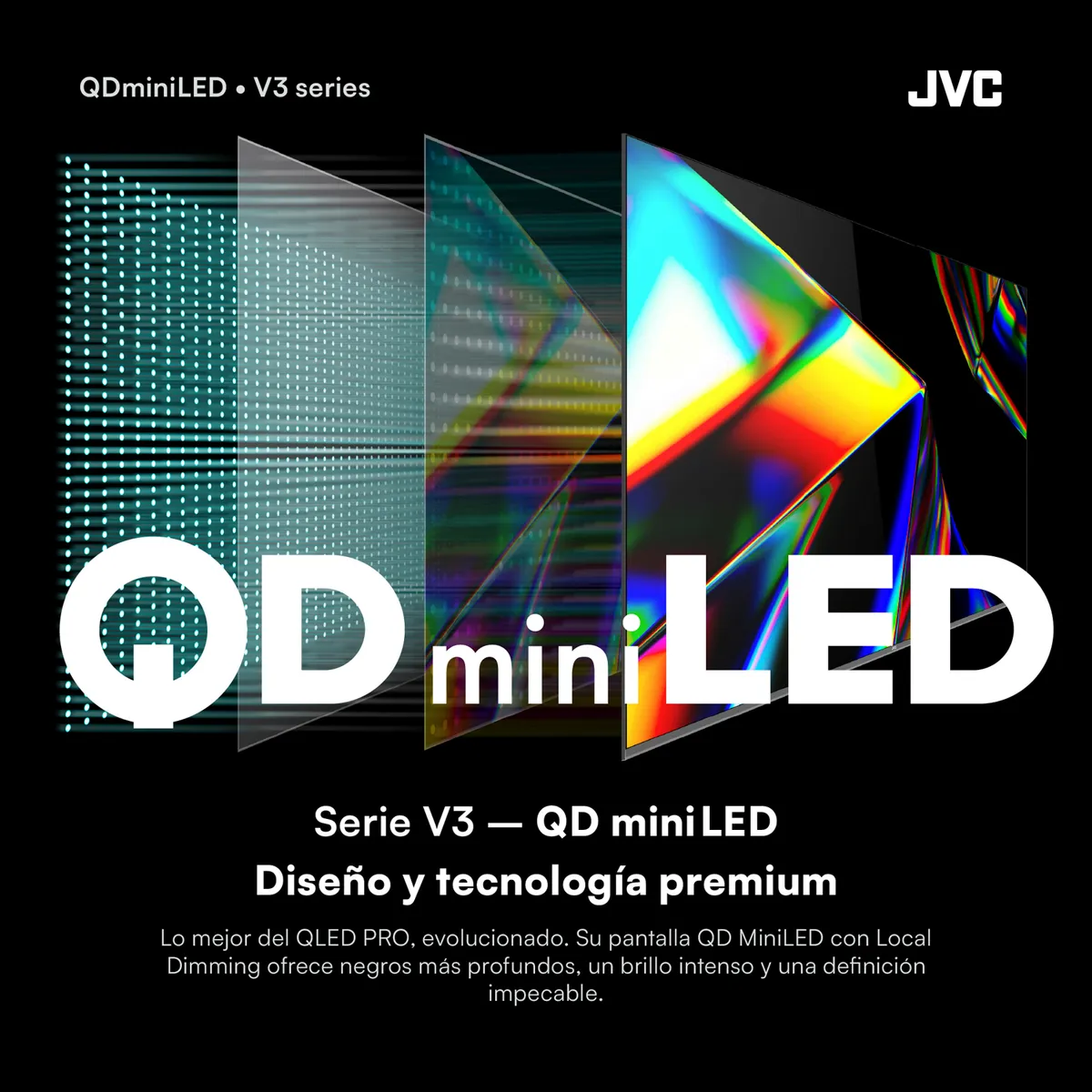 JVC - Televisor I 75 Pulgadas I Mini LED 4K I Google TV I HDR10 120Hz Dolby Vision  V3 Series