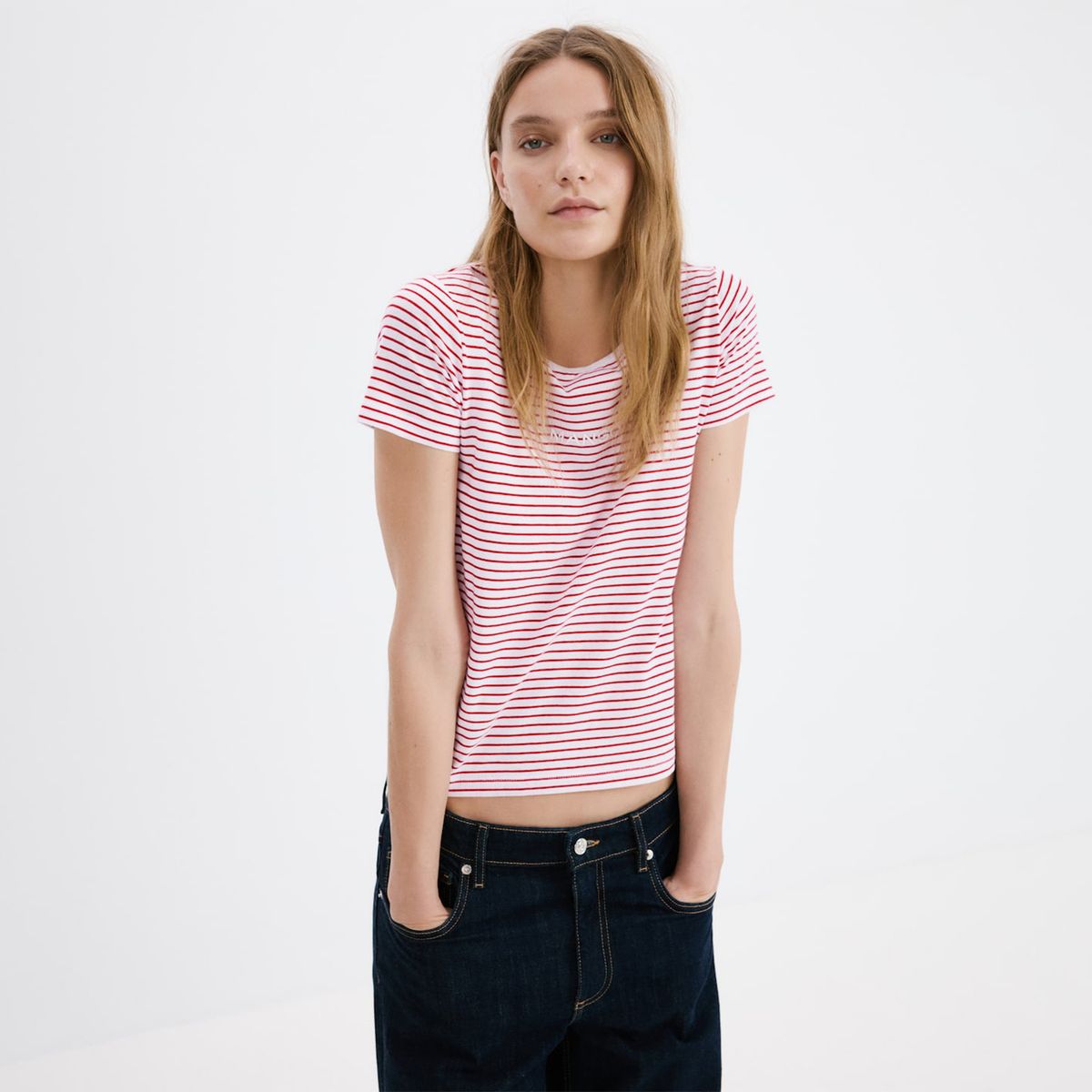 MANGO - Camiseta Mujer con Logo Manga corta Mango