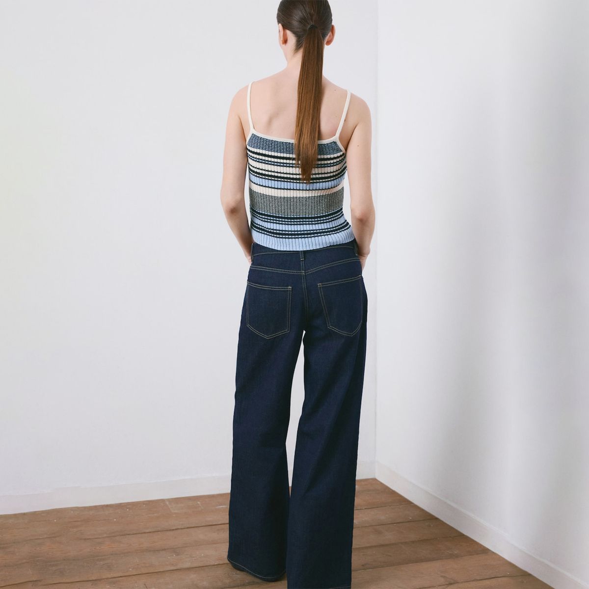 MANGO - Top Mujer de Rayas Sin mangas Mango