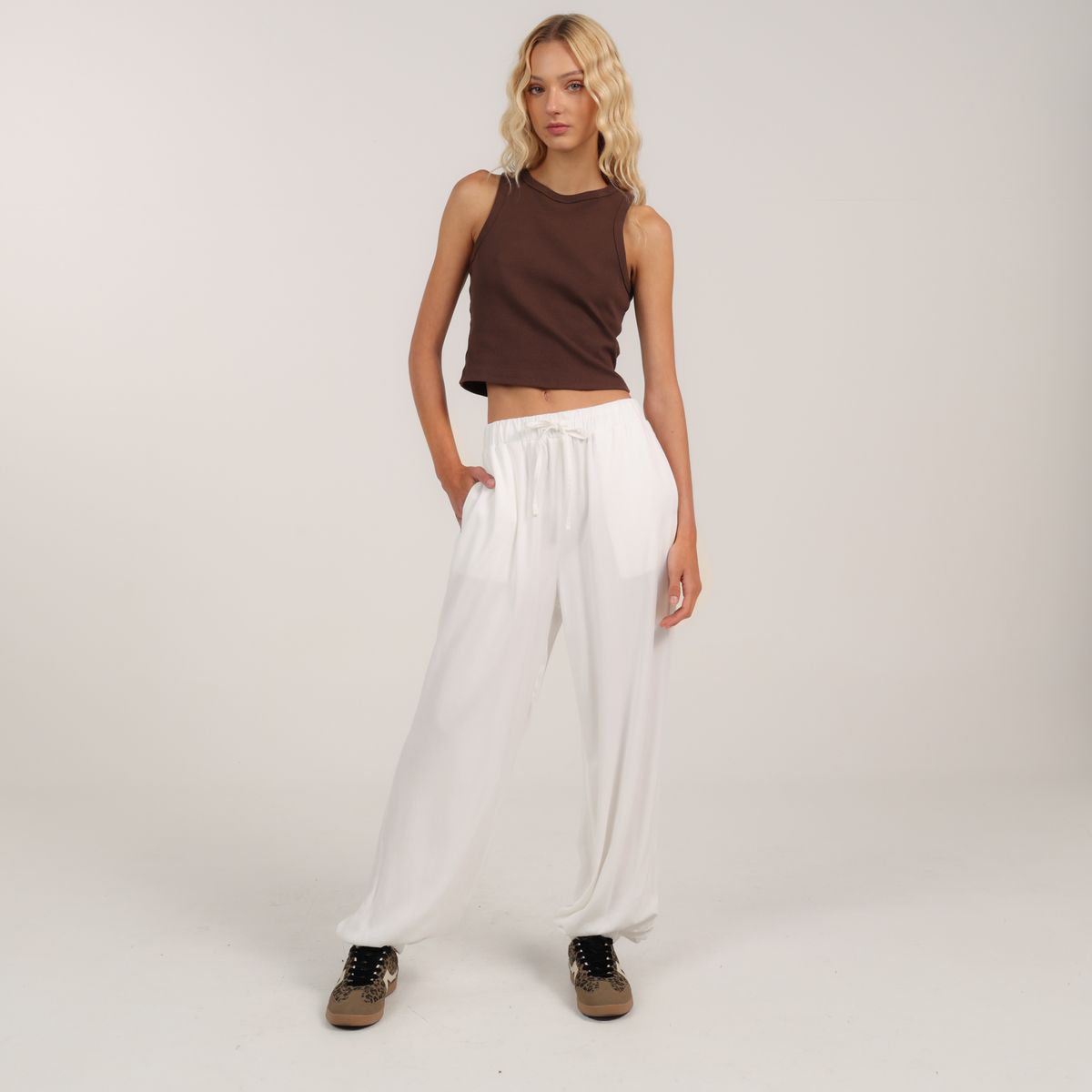 SYBILLA - Pantalón Ballon Mujer Tiro medio Sybilla