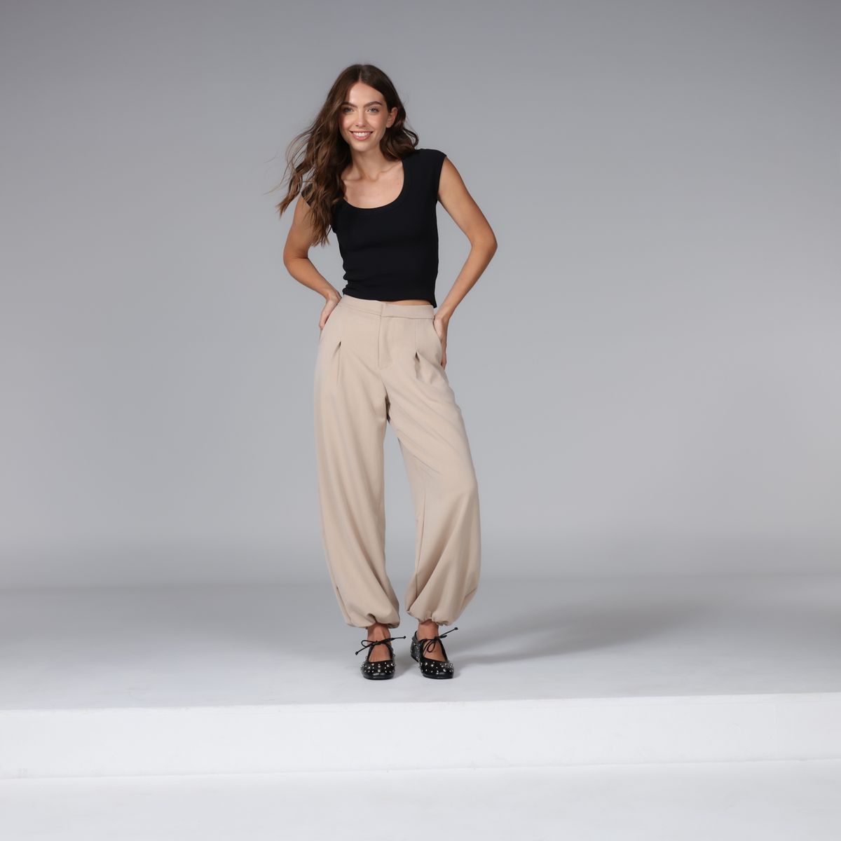SYBILLA - Pantalón Ballon Mujer Tiro medio Sybilla