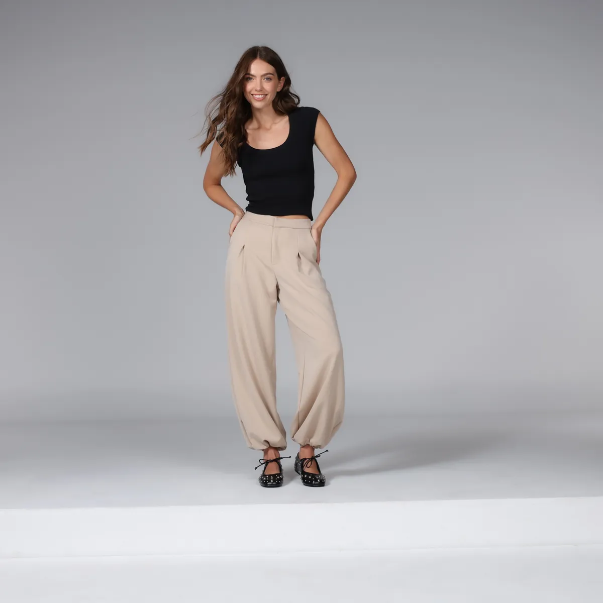 SYBILLA - Pantalón Ballon Mujer Tiro medio Sybilla