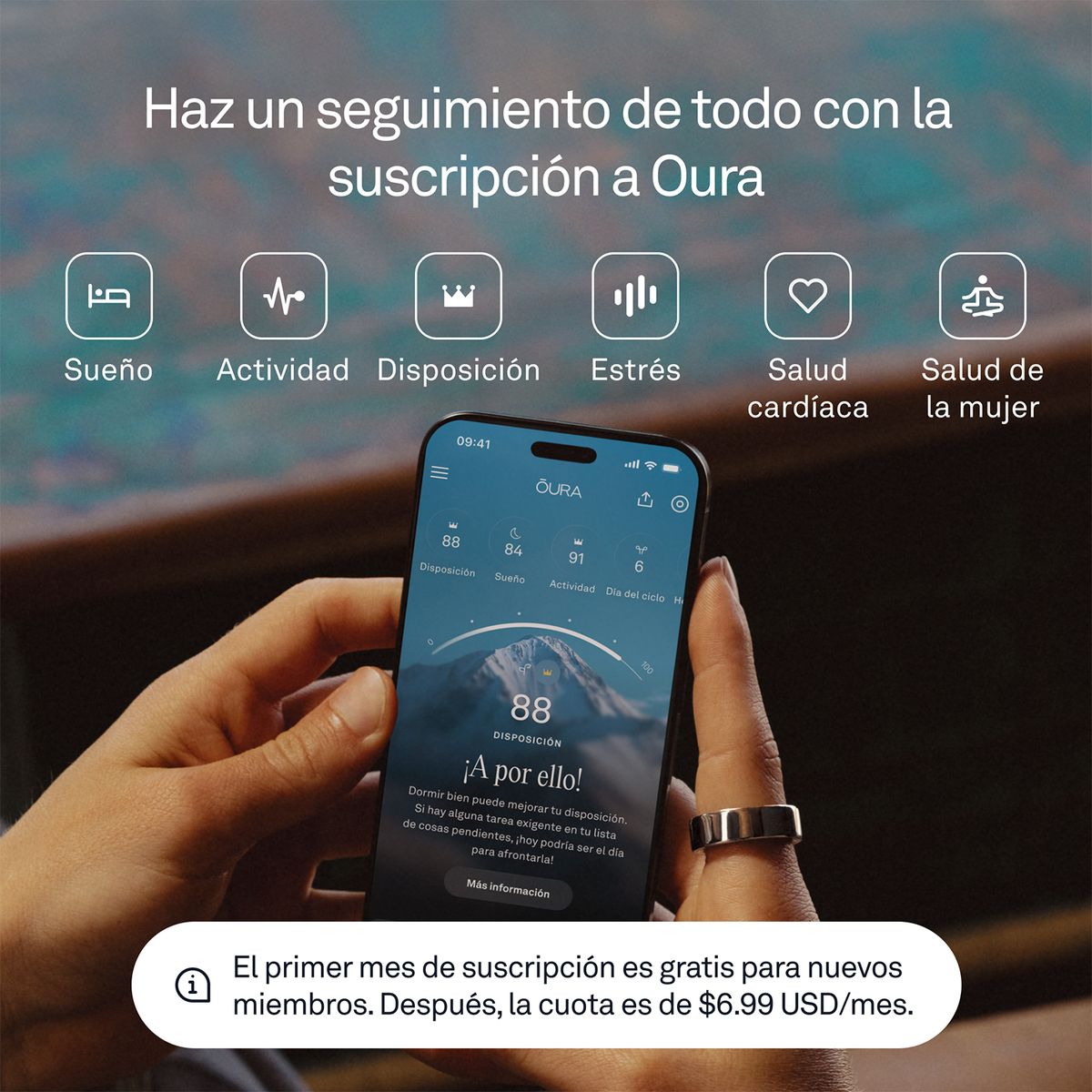 OURA - Anillo inteligente Oura Ring 4 Cerámica 