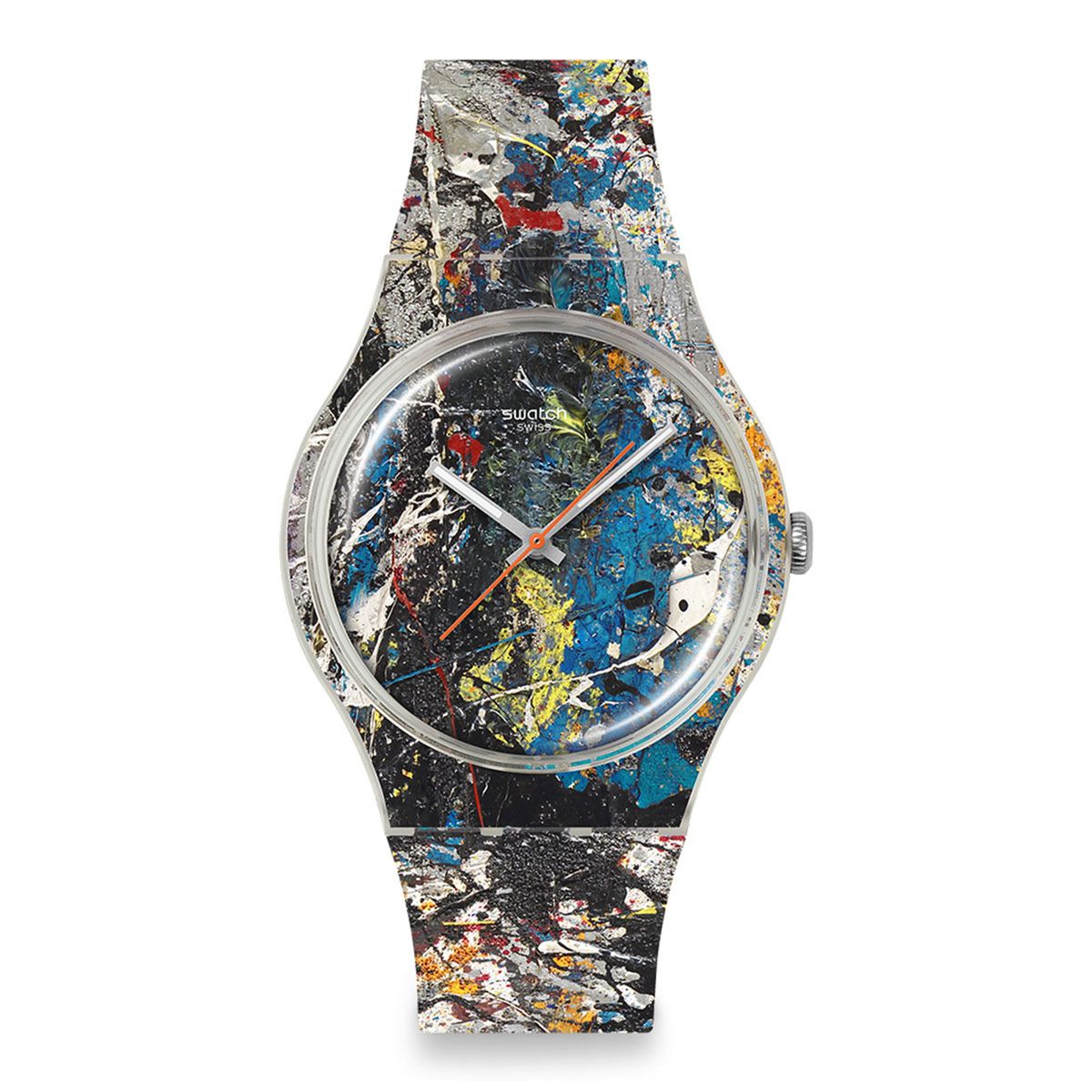 SWATCH - Reloj Swatch Unisex Pollock's Alchemy. Relojes Polímero Transparente SUOZ366