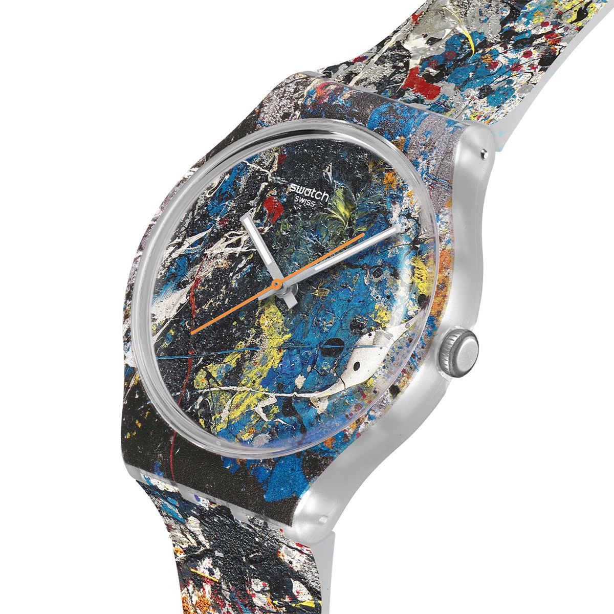SWATCH - Reloj Swatch Unisex Pollock's Alchemy. Relojes Polímero Transparente SUOZ366