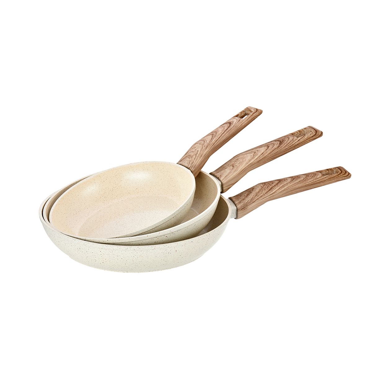 HAMILTON BEACH - Set de sartenes Hamilton Beach Antiadherente Aluminio Sartén 20 cm, Sartén de 24 cm, Sartén de 26 cm