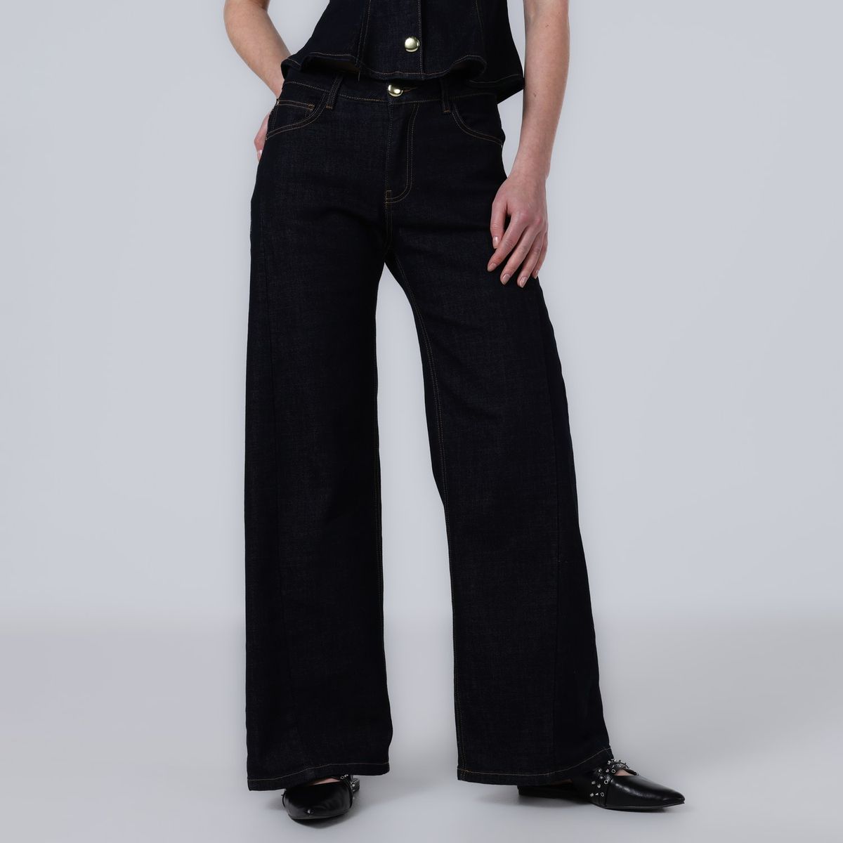 BASEMENT - Jean Balloon Mujer Tiro Medio Basement