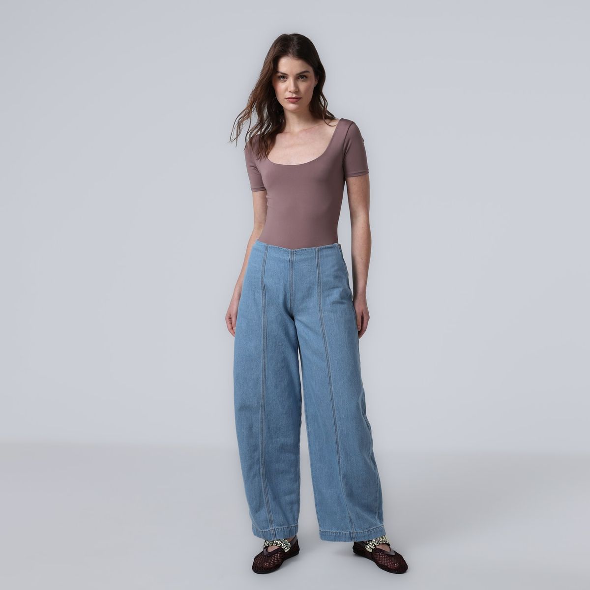 BASEMENT - Jean Balloon Mujer Tiro medio Basement