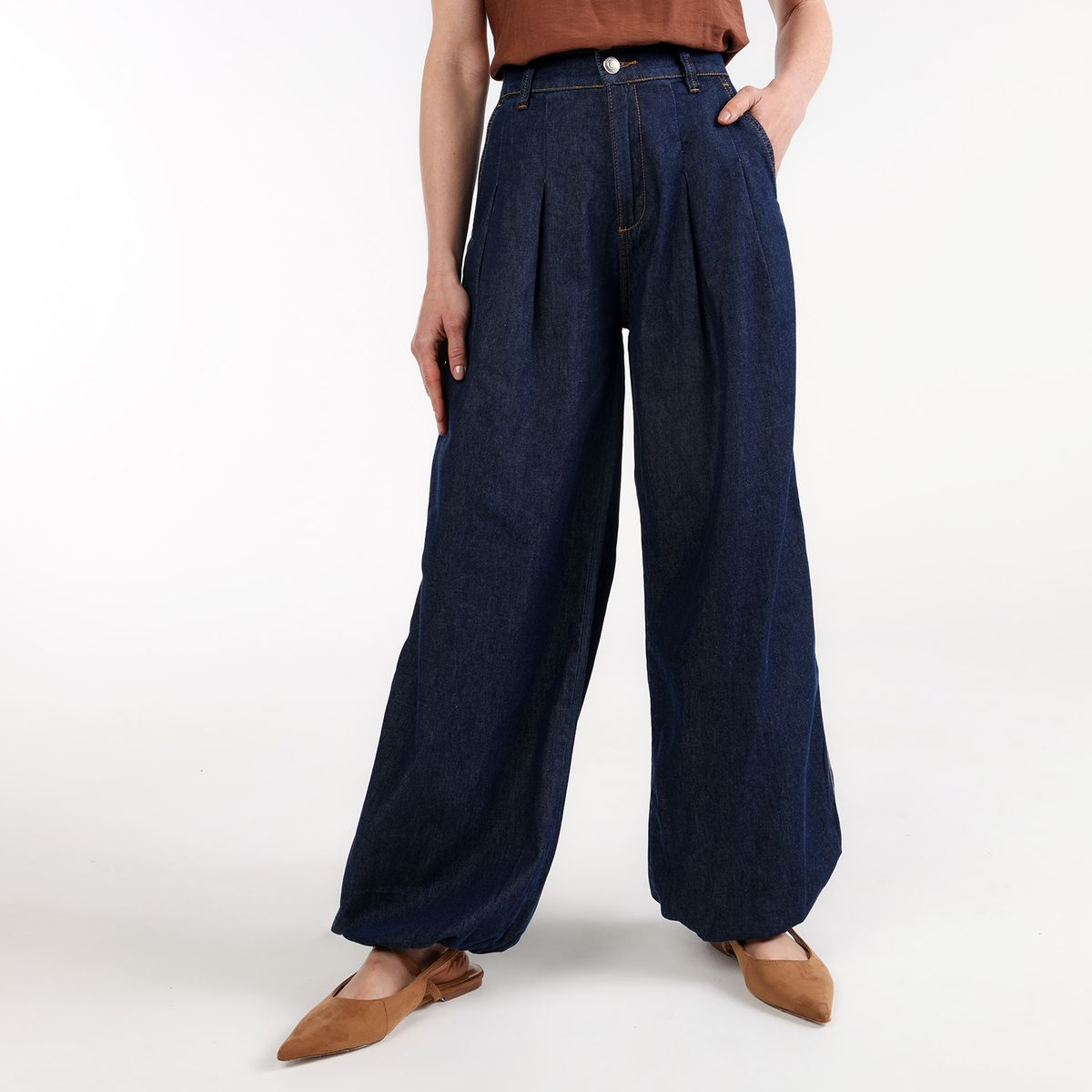 BASEMENT - Jean Balloon Mujer Tiro Medio Basement