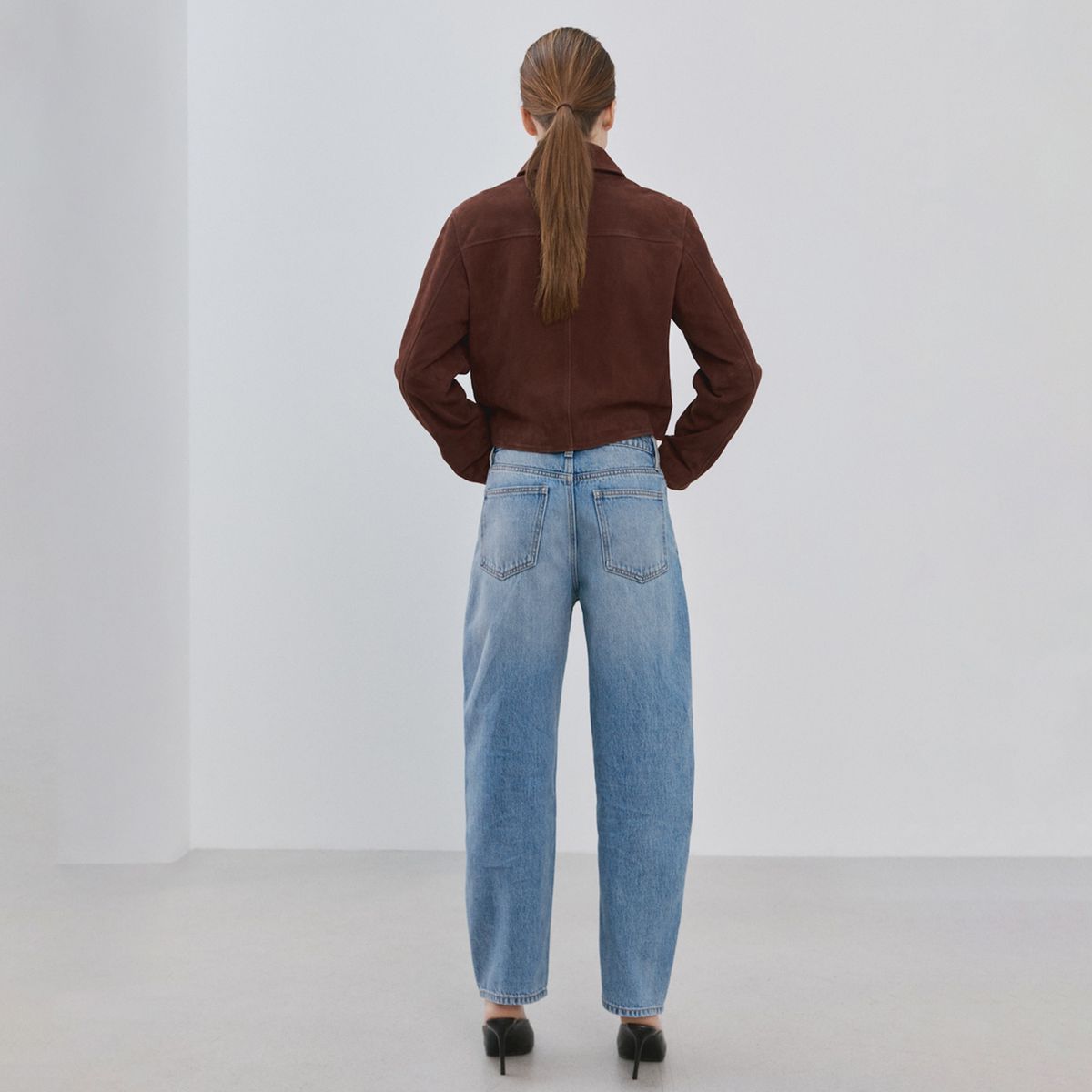 MANGO - Jean Recto Mujer Tiro alto Mango