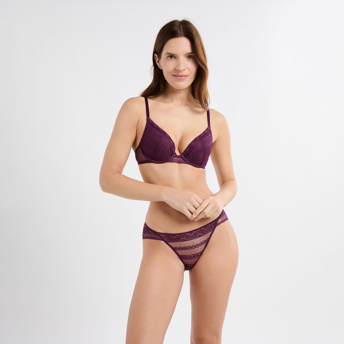 ETAM - Braga con Encaje de Algodón Para Mujer Etam
