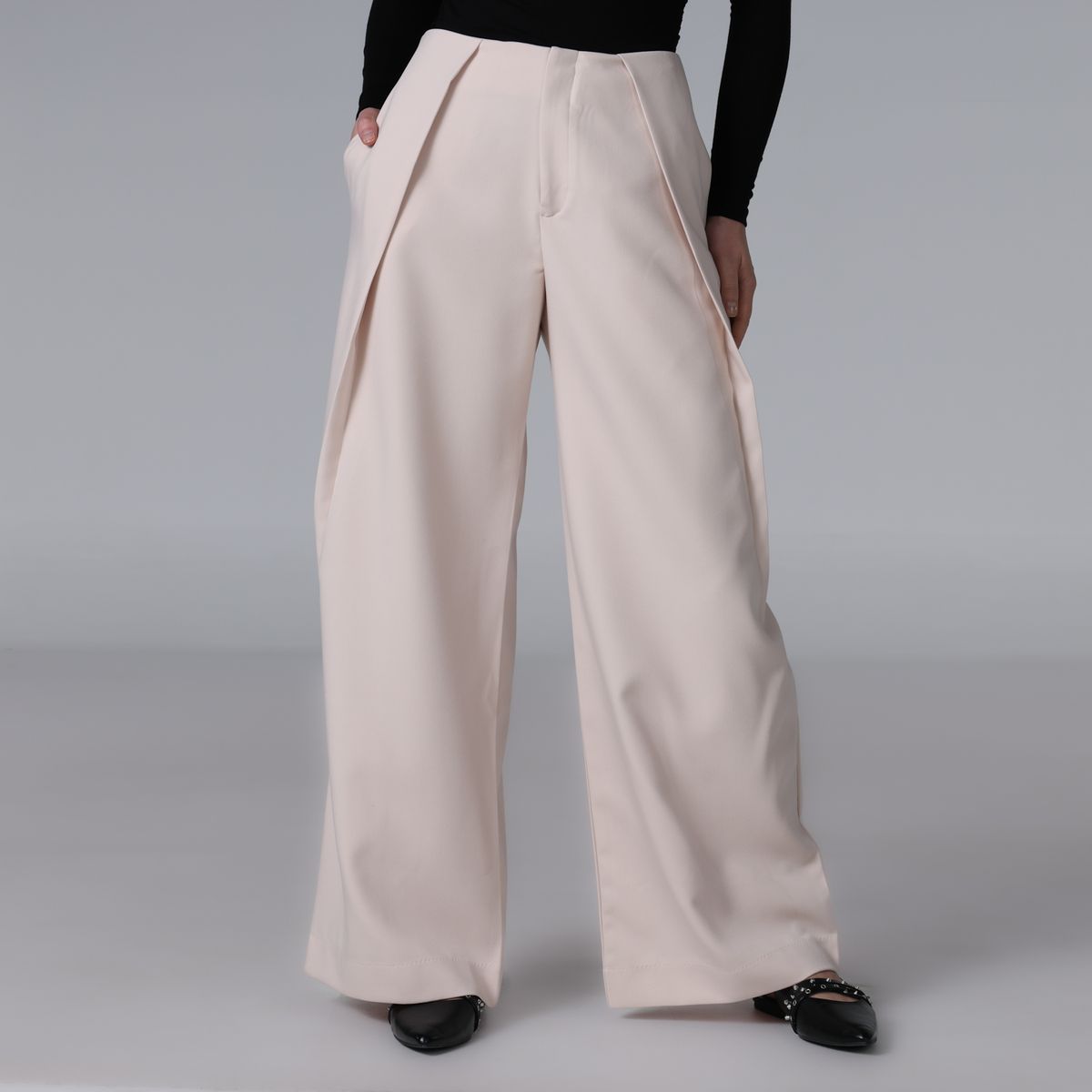 BASEMENT - Pantalón Wide leg Mujer Tiro medio Basement