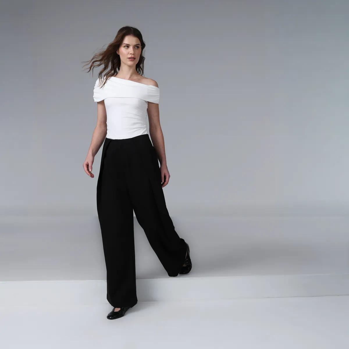 BASEMENT - Pantalón Wide leg Mujer Tiro medio Basement