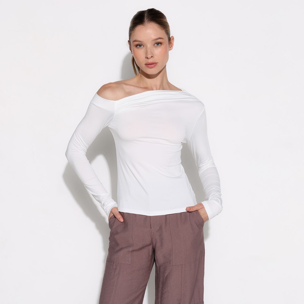 BASEMENT - Blusa Mujer Manga corta Basement