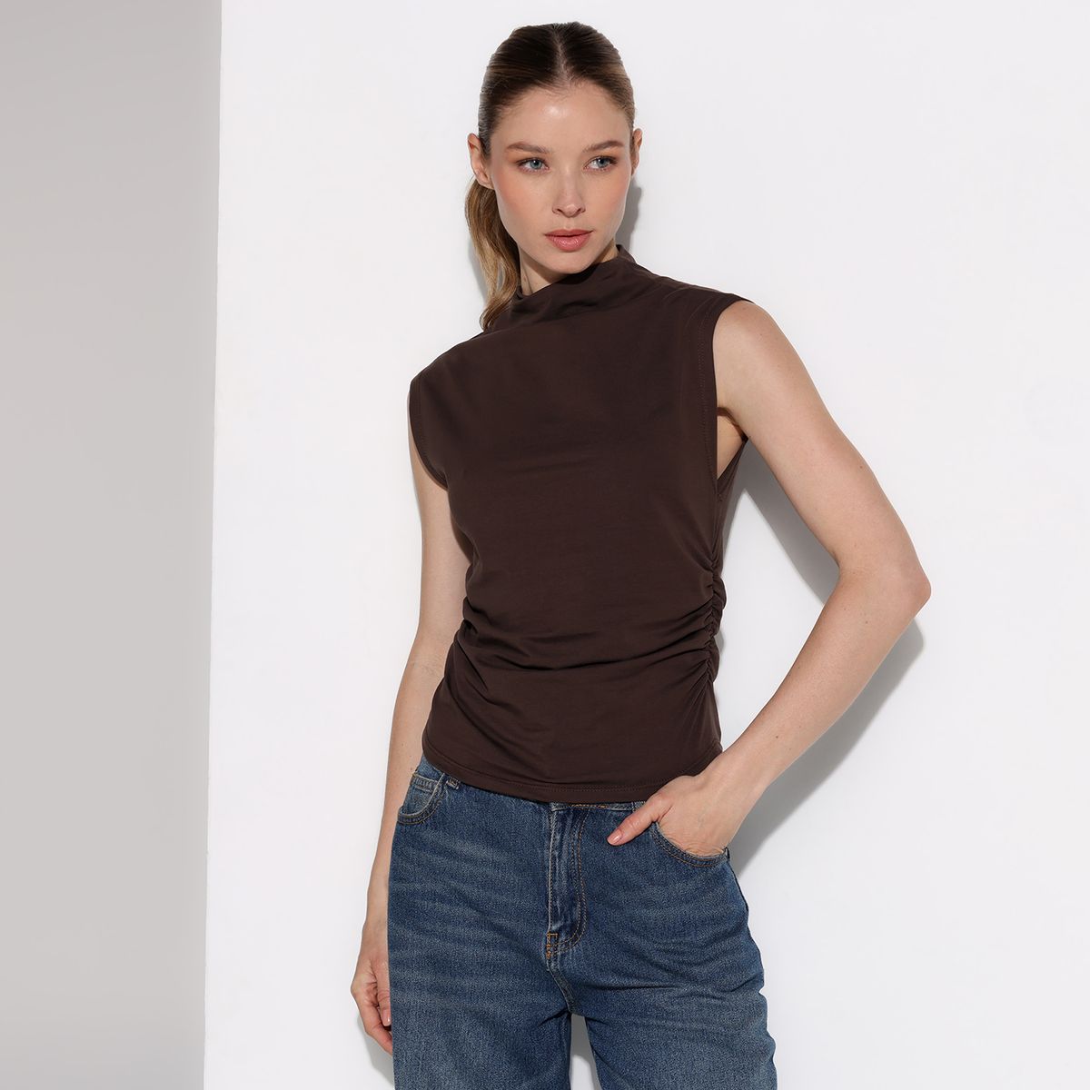 BASEMENT - Blusa Mujer Sin mangas Basement