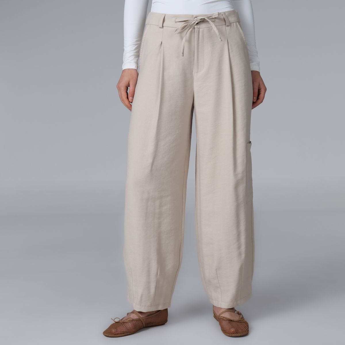 BASEMENT - Pantalón Balloon Mujer Tiro medio Basement