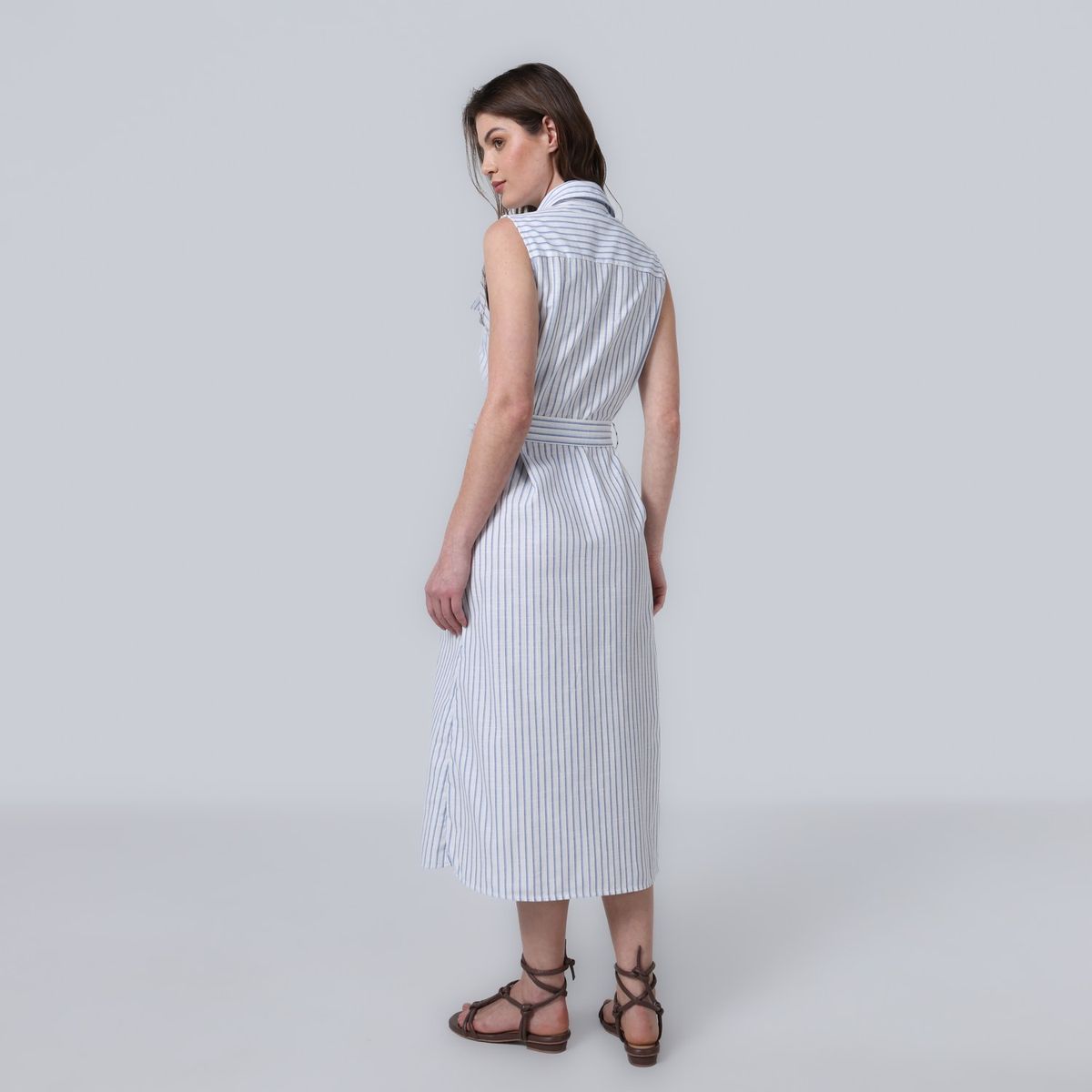 BASEMENT - Vestido Mujer Medio Casual de Algodón Basement