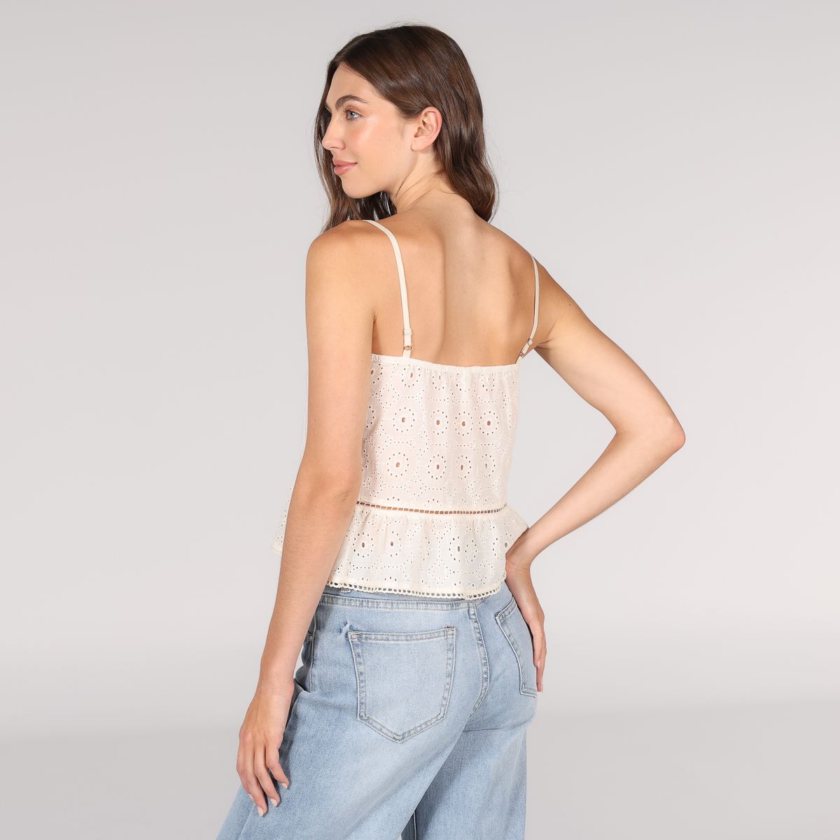 SYBILLA - Top Mujer con Ojalillo Sin mangas Sybilla 