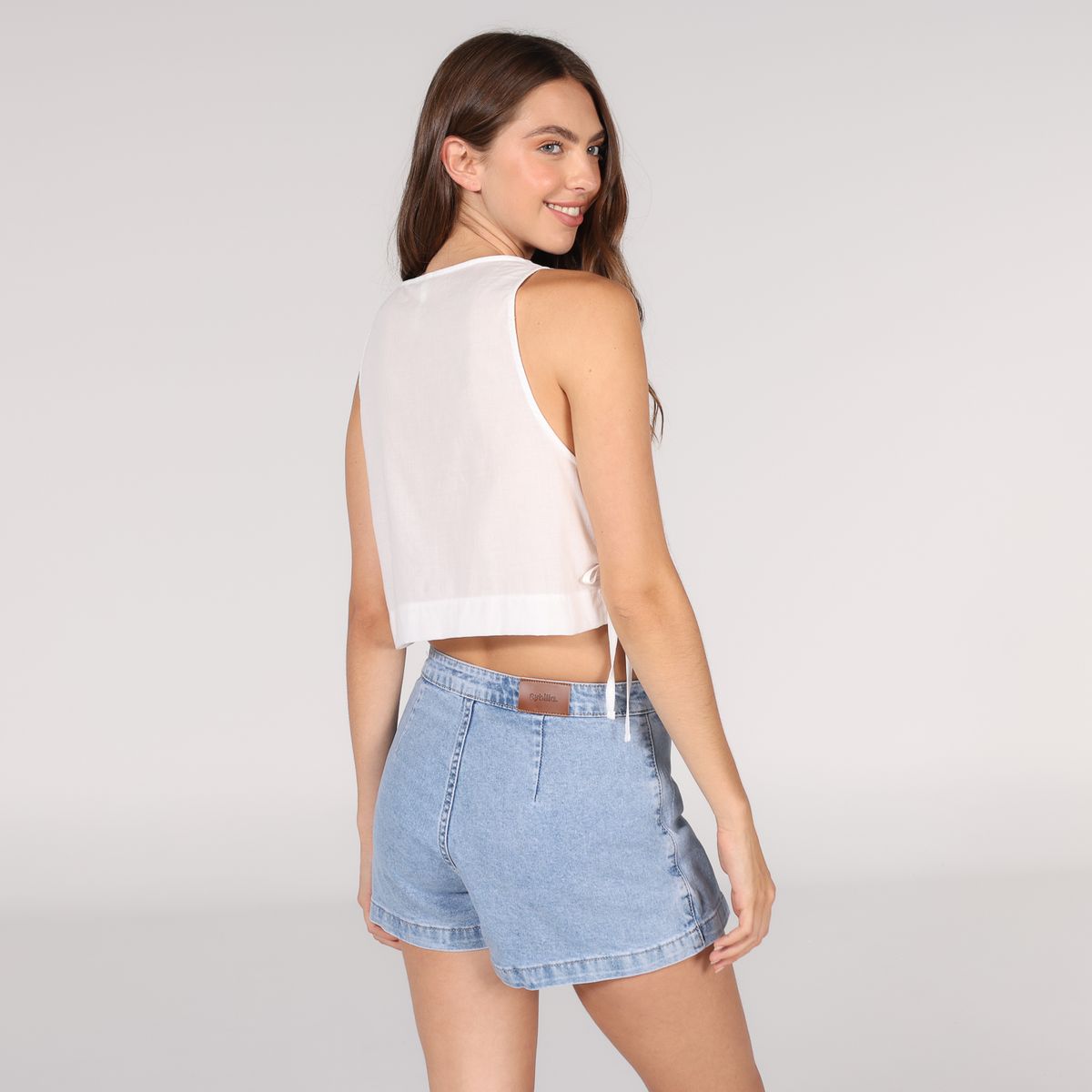 SYBILLA - Top Mujer Sin mangas de Algodón Sybilla 