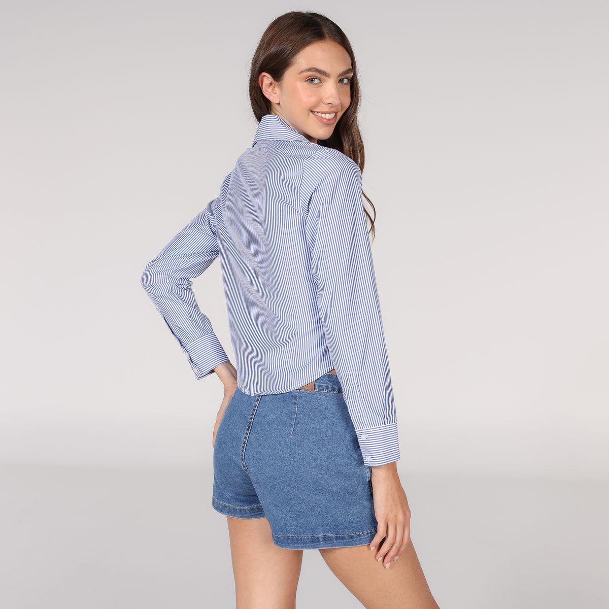 SYBILLA - Camisa Mujer Manga larga de Algodón Sybilla