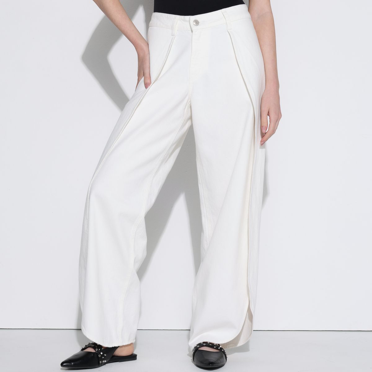 BASEMENT - Jean Wide leg Mujer Tiro medio Basement