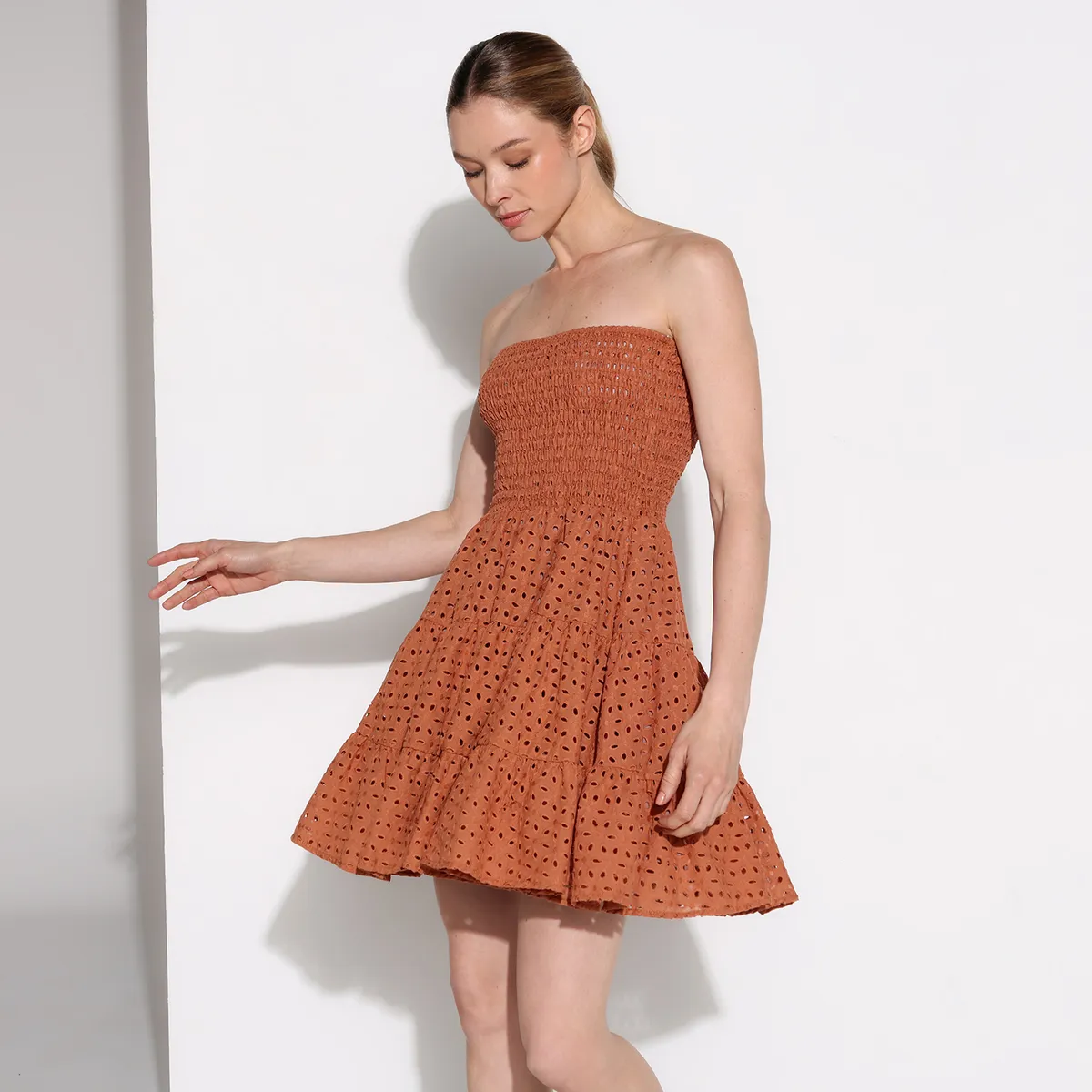 BASEMENT - Vestido Mujer Corto Casual de Algodón Basement