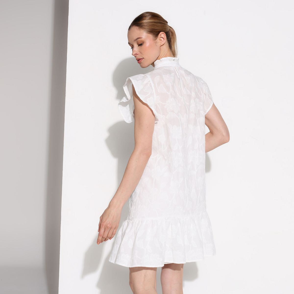 BASEMENT - Vestido Mujer Corto Casual de Algodón Basement