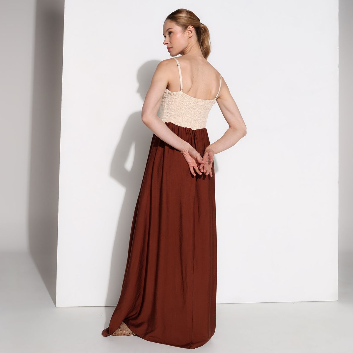 BASEMENT - Vestido Mujer Largo Casual Basement