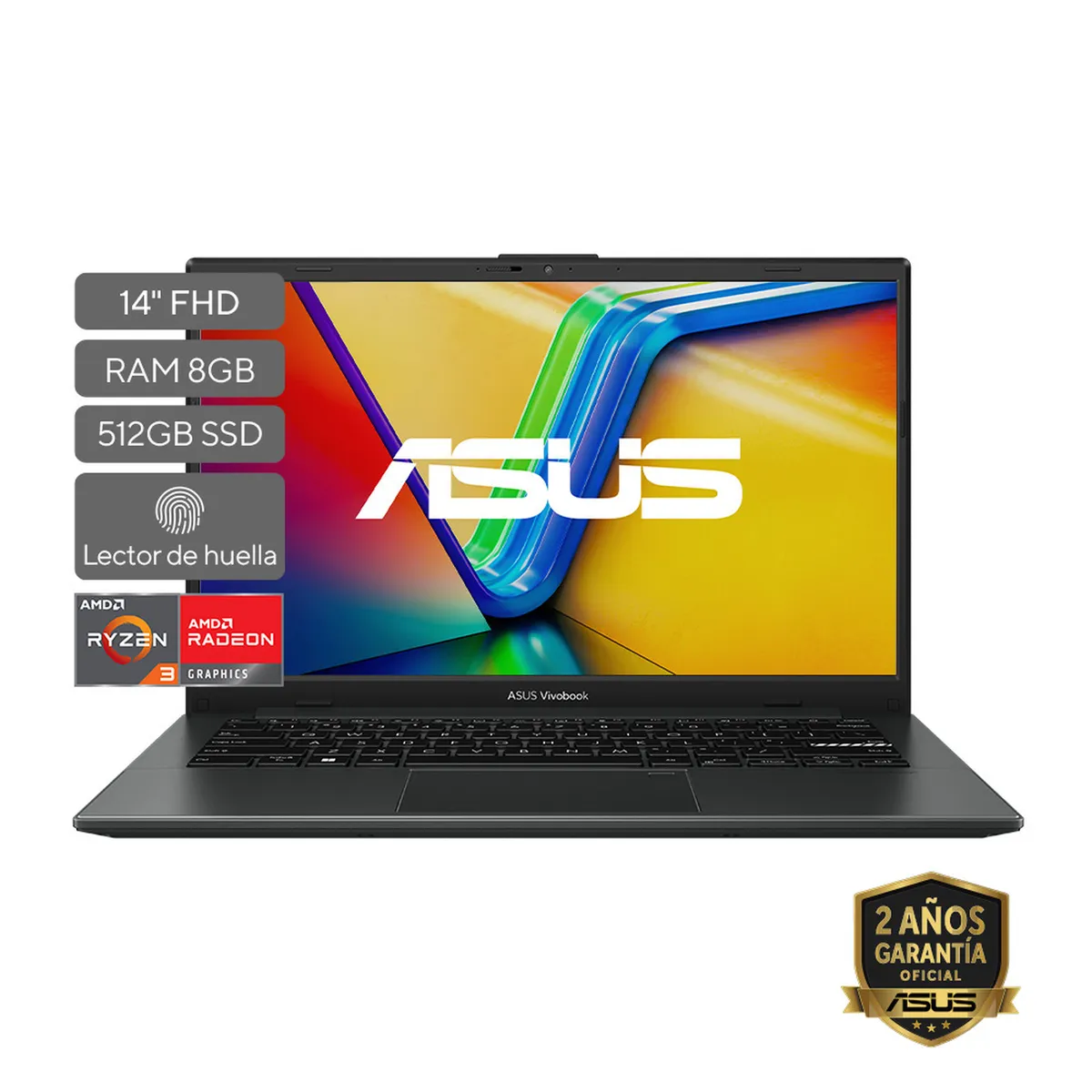 ASUS - Portátil ASUS Vivobook Go 14 |AMD Ryzen 3 | LPDDR5 8GB|  512 GB SSD de almacenamiento | Windows 11 Home|14 Pulgadas |E1404FA-EB1395W |  Computador portátil