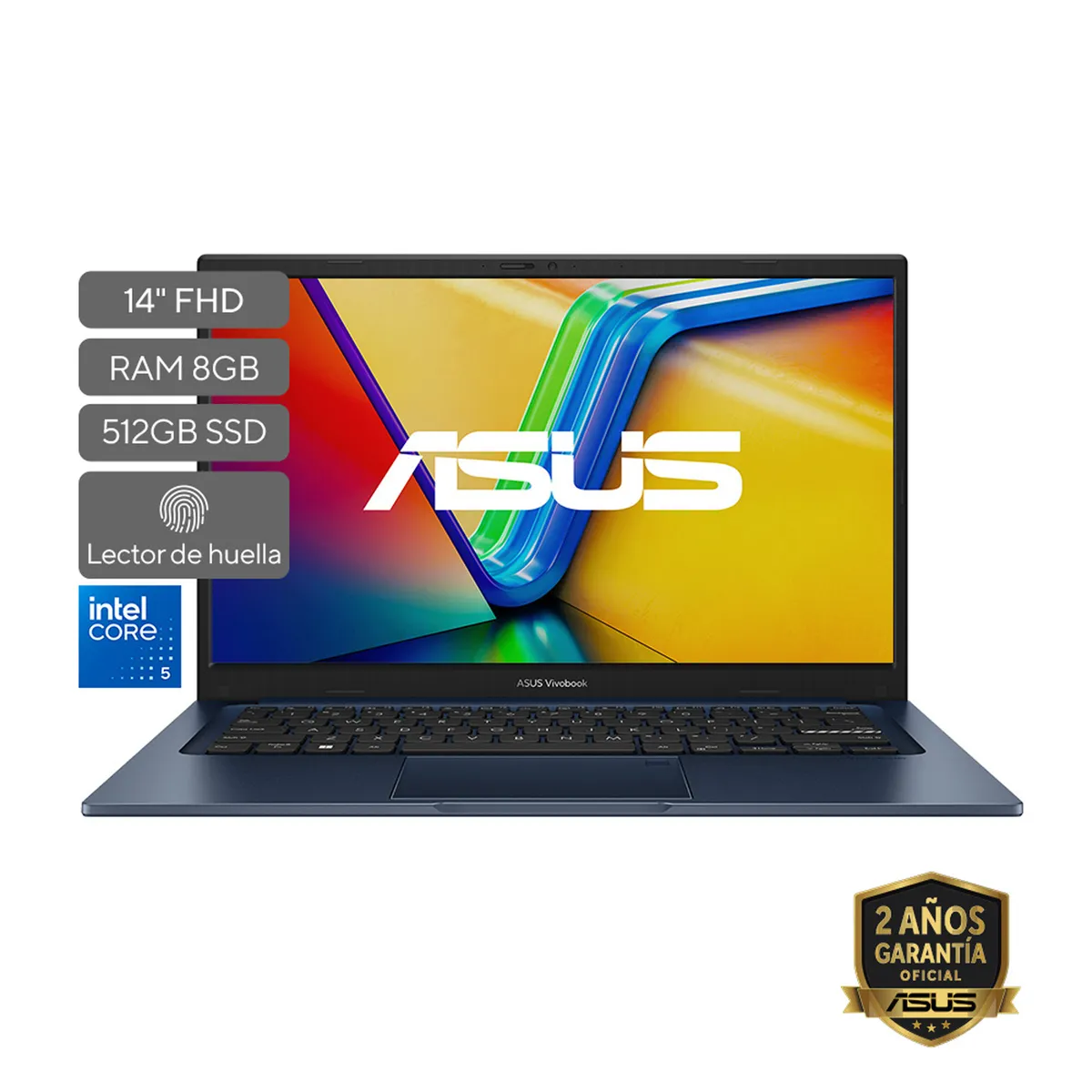 ASUS - Portátil ASUS Vivobook 15 |Intel Core 5 | DDR5 16GB|  512 GB SSD de almacenamiento | Windows 11 Home|15.6 Pulgadas |X1404VA-EB2084W |  Computador portátil